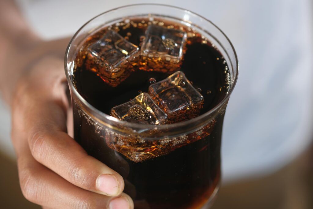een glaasje cola zero