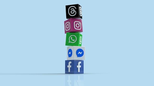 De socials van socialemediagebruikers.