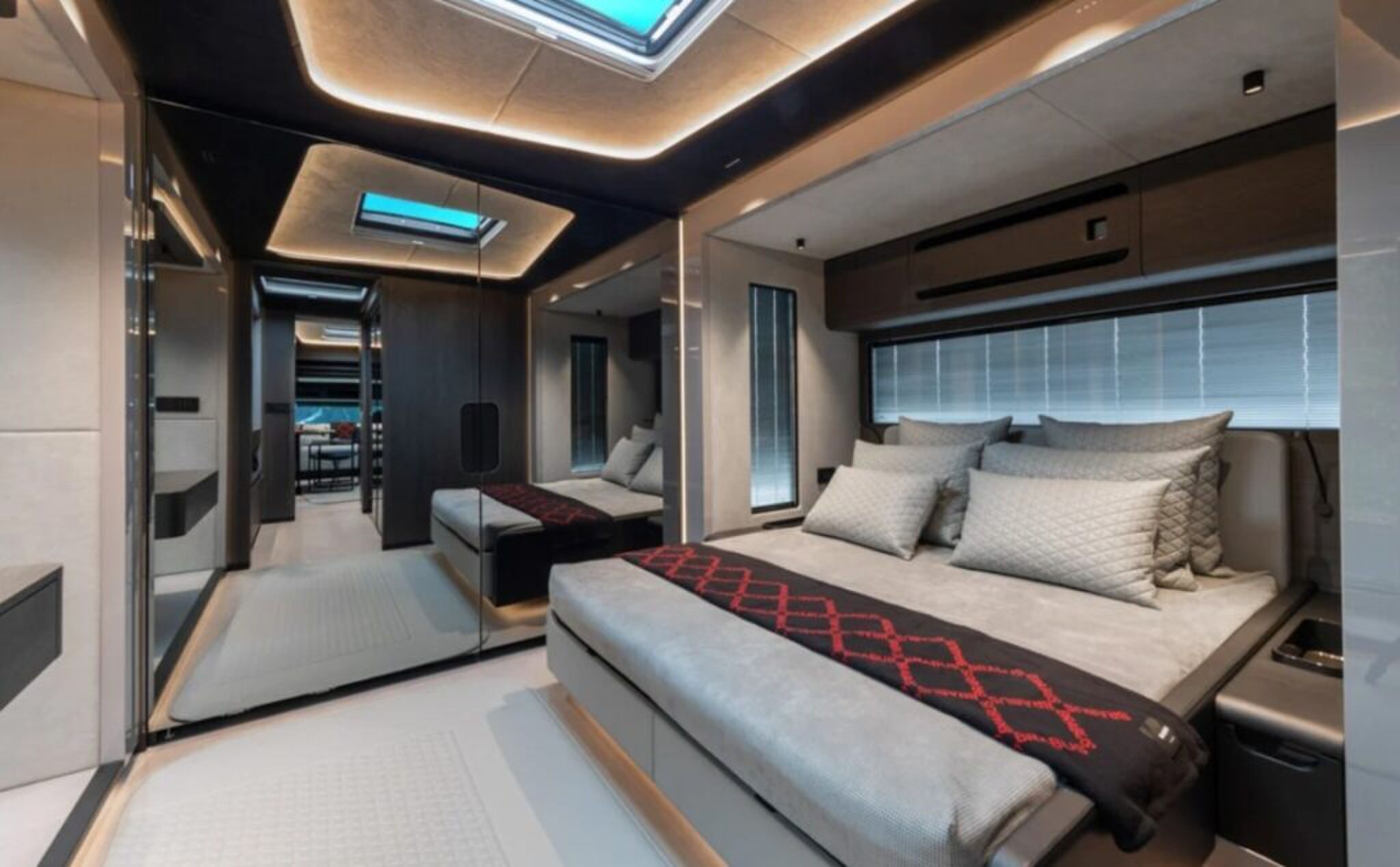 De super-de-luxe slaapkamer.