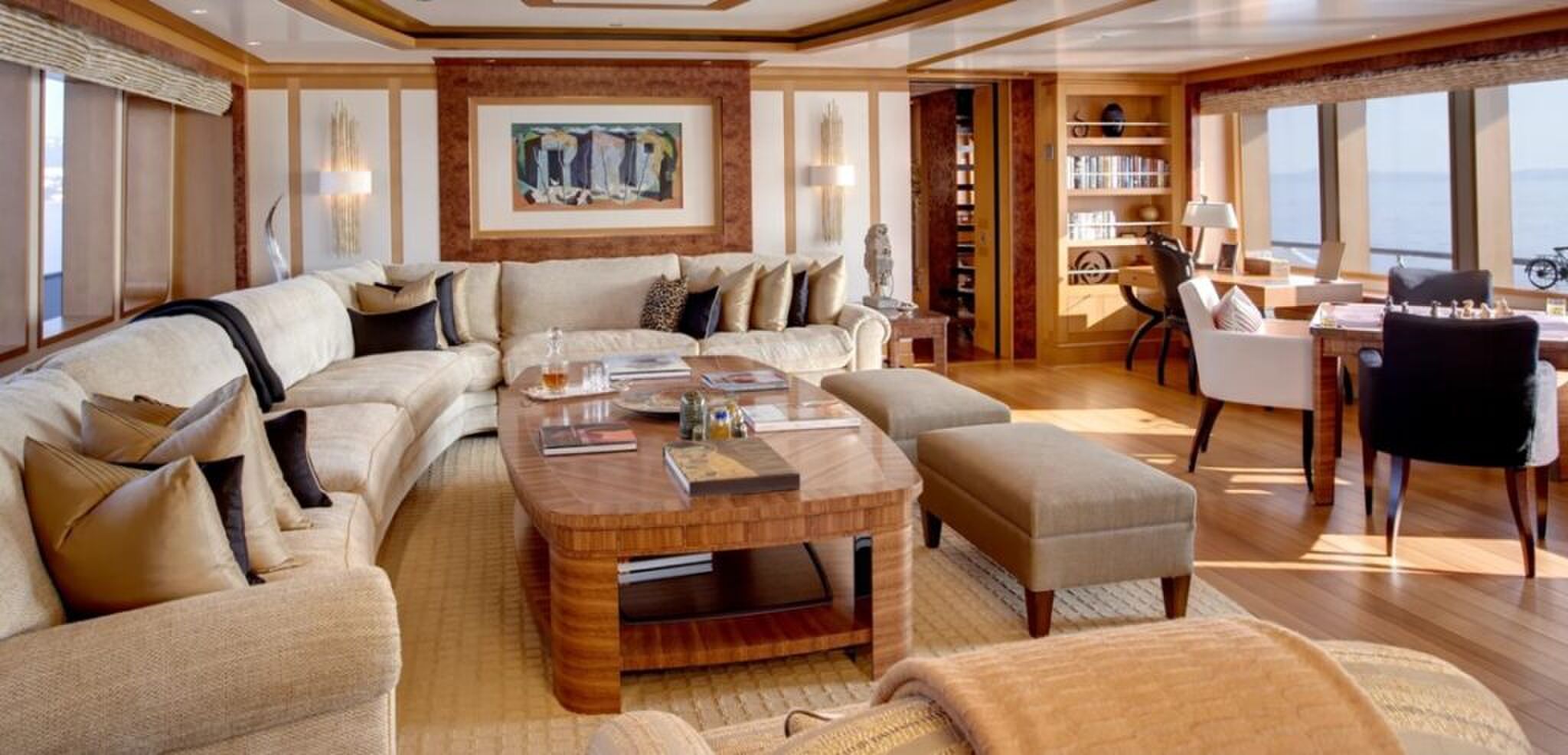 De living van het schip.