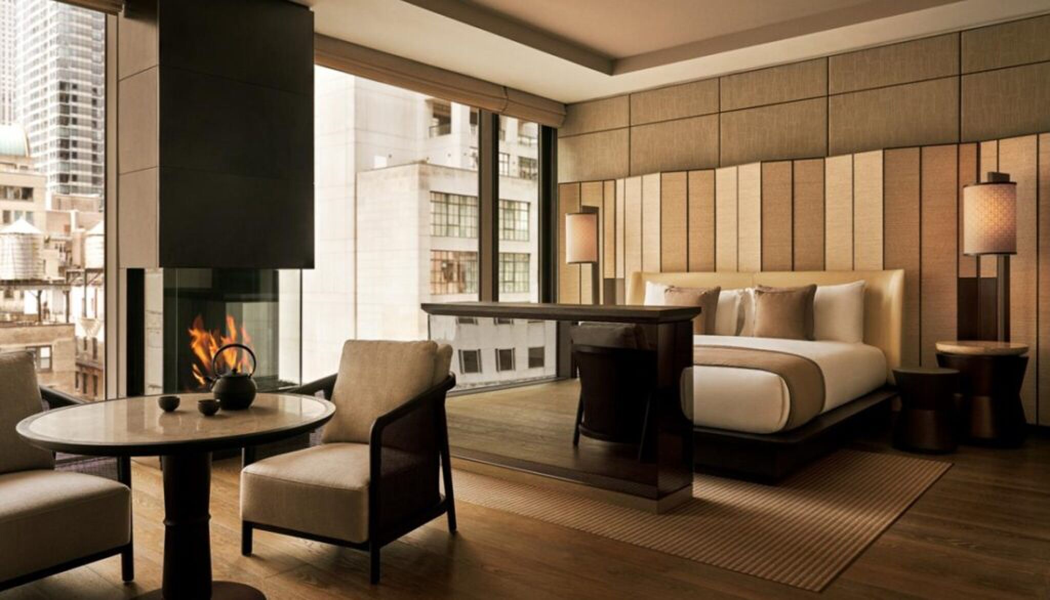 De masterbedroom.