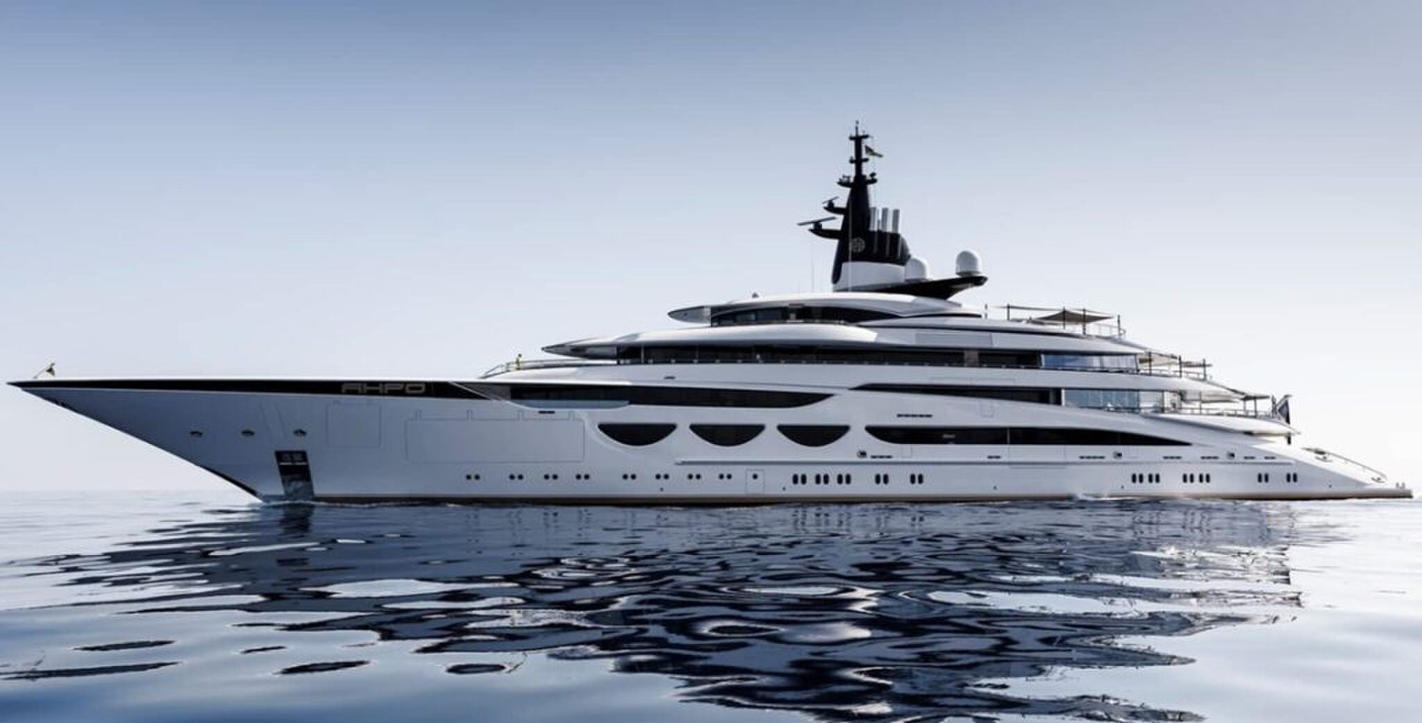 Het superjacht dat door Dana White werd gehuurd.