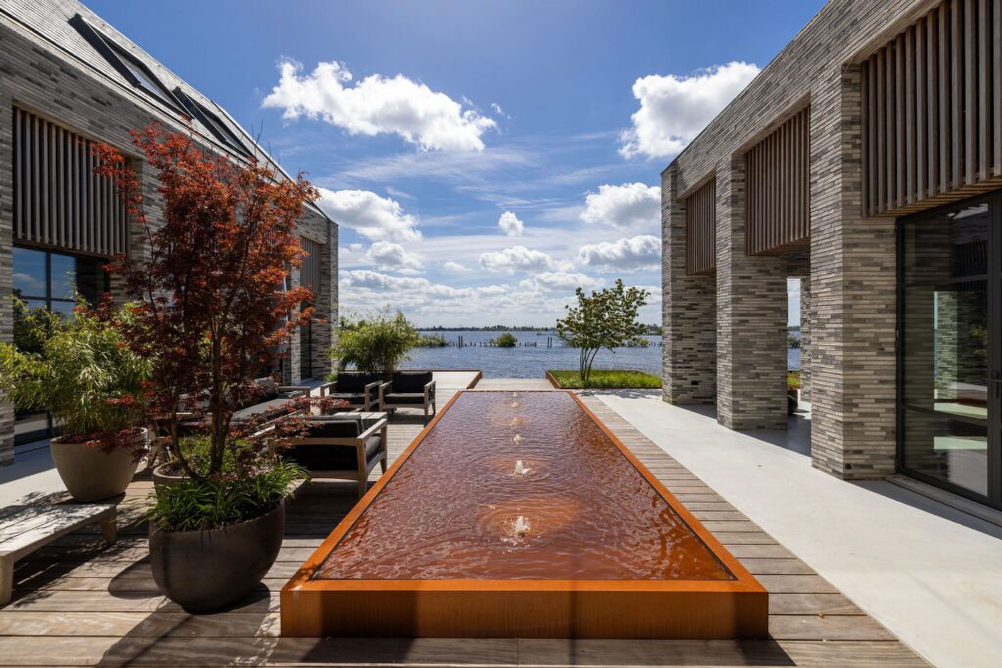 De moderne 'binnentuin'. 