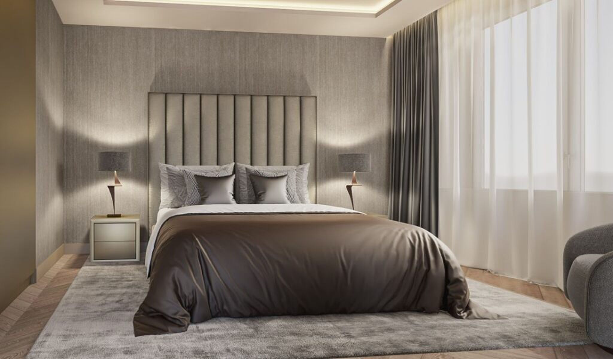 De primaire slaapkamer.