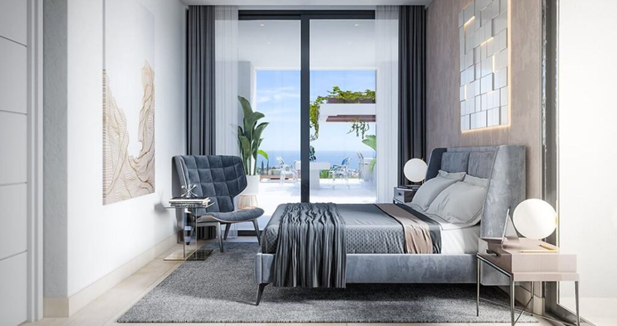 Een van de slaapkamers.