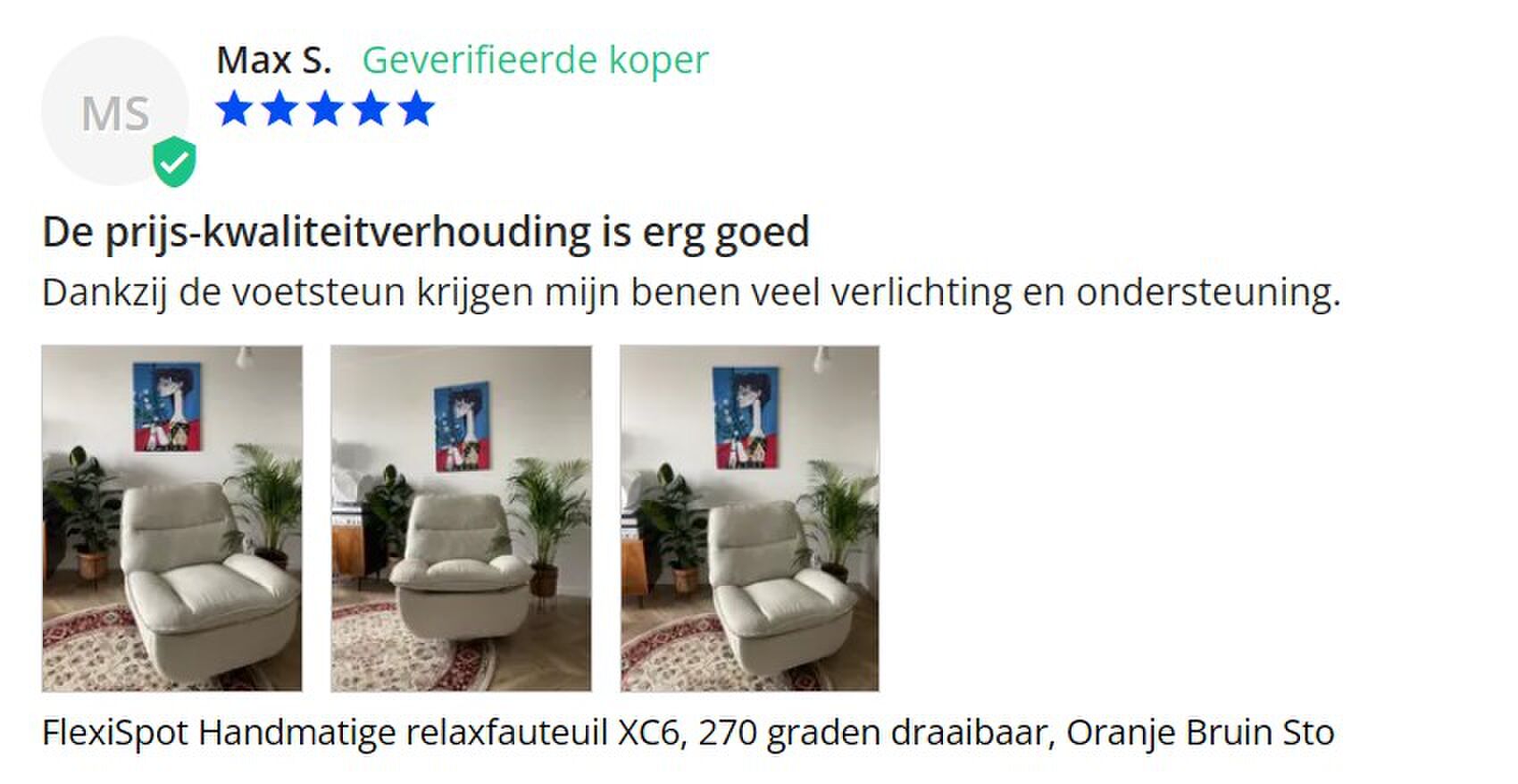 Klantenbeoordeling FlexiSpot