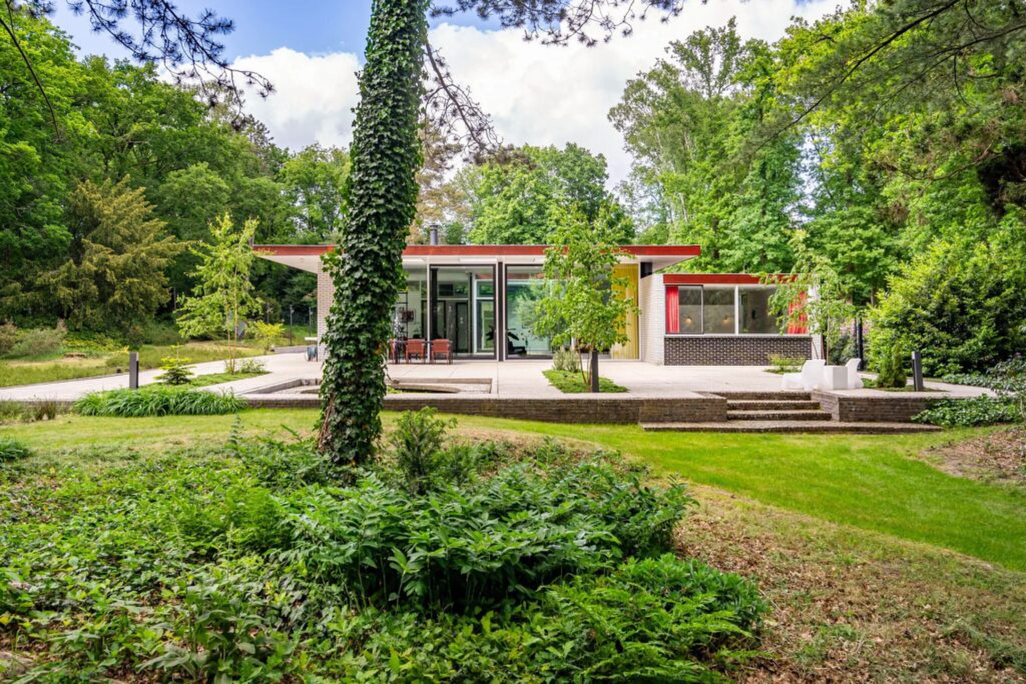 Het unieke exterieur van het huis.