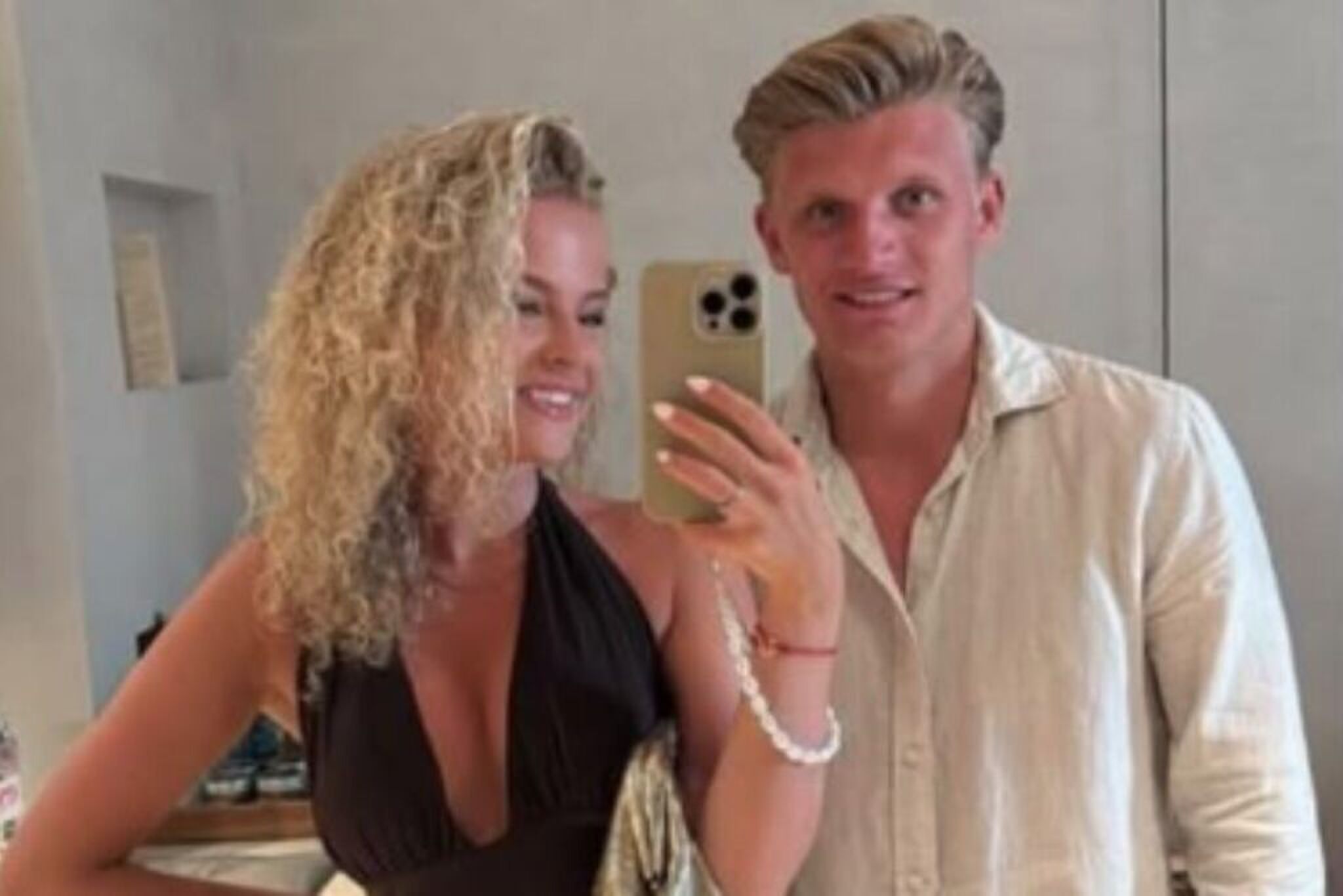 Sem Steijn met zijn vriendin Quirine