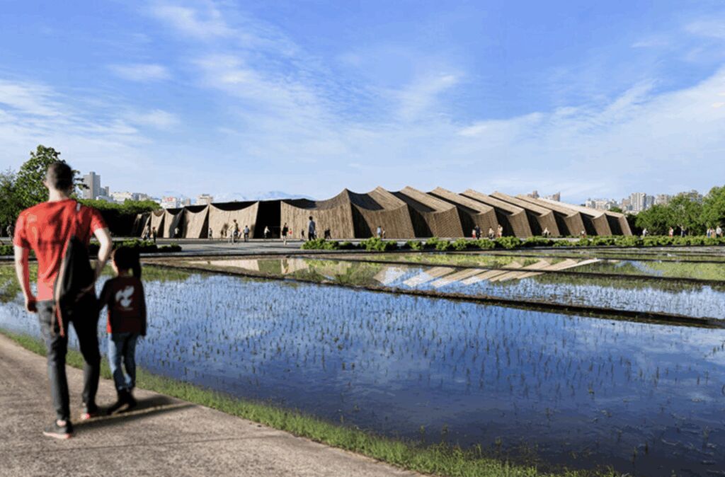 Japan bouwt eerste ronde houten voetbalstadion in Fukushima