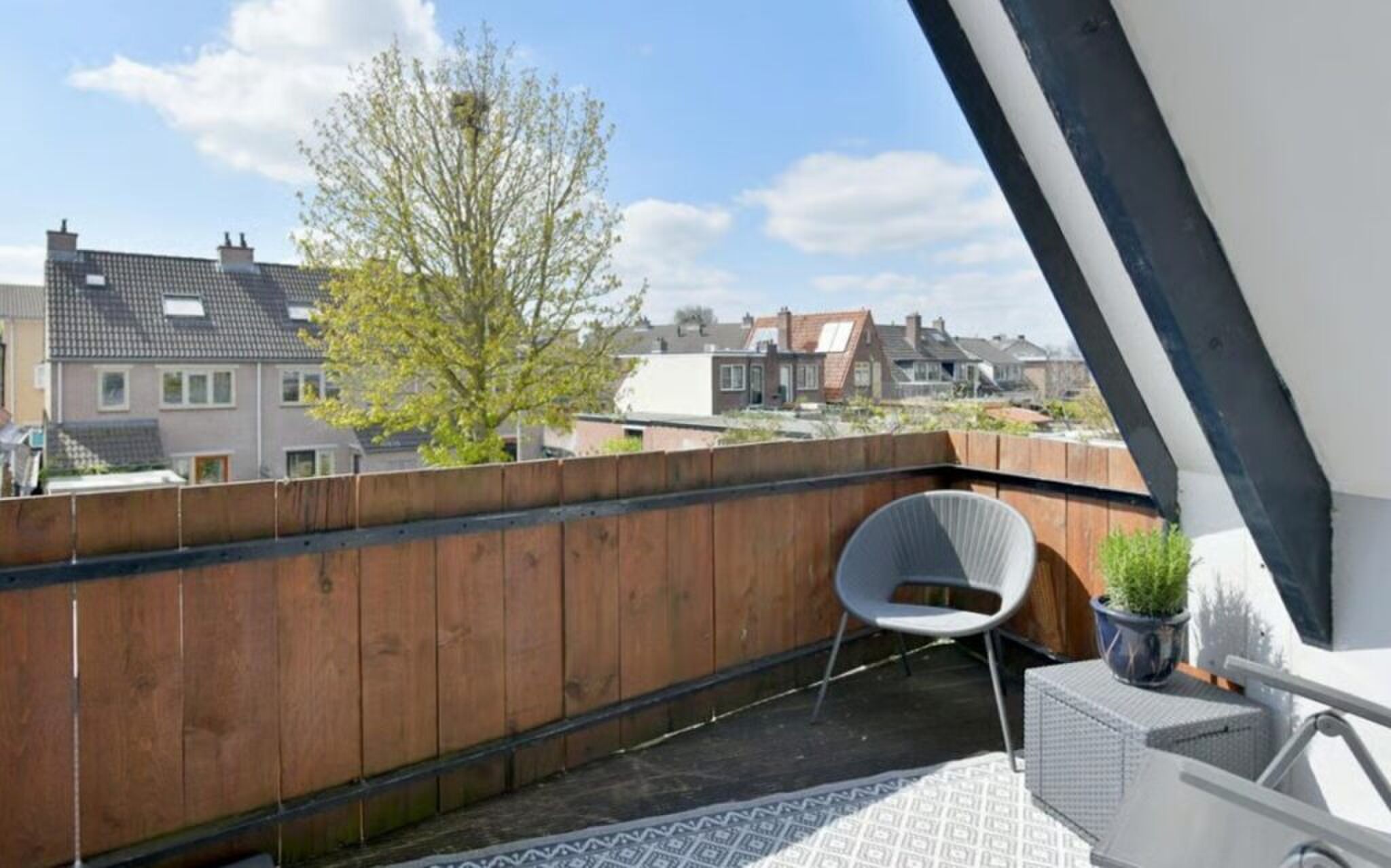 Het balkon.