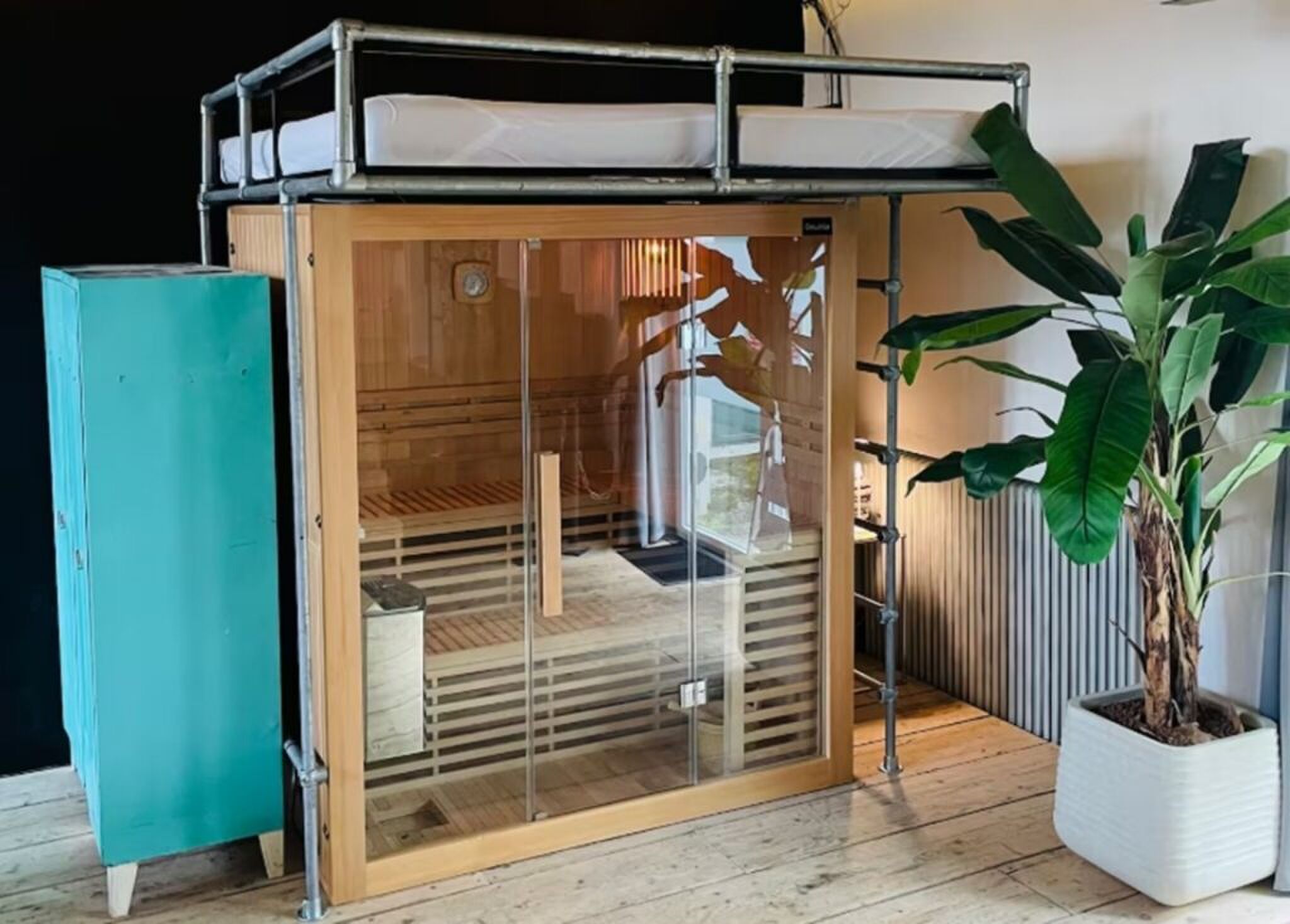 De sauna.