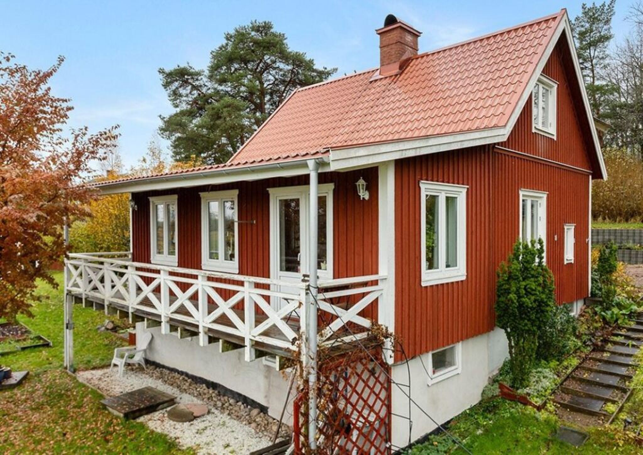 Het vrijstaande huis in Zweden.