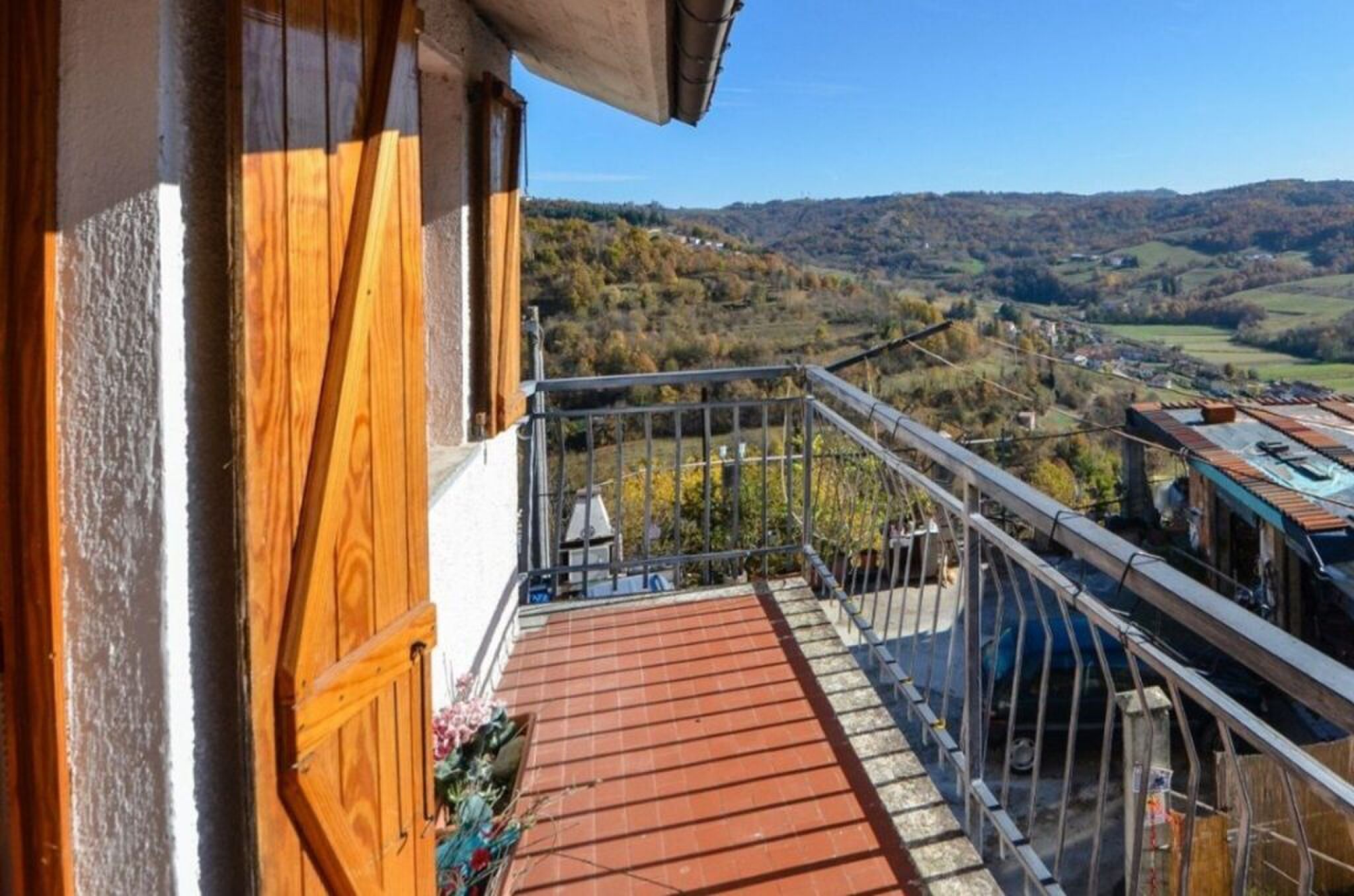 Het zonovergoten balkon.