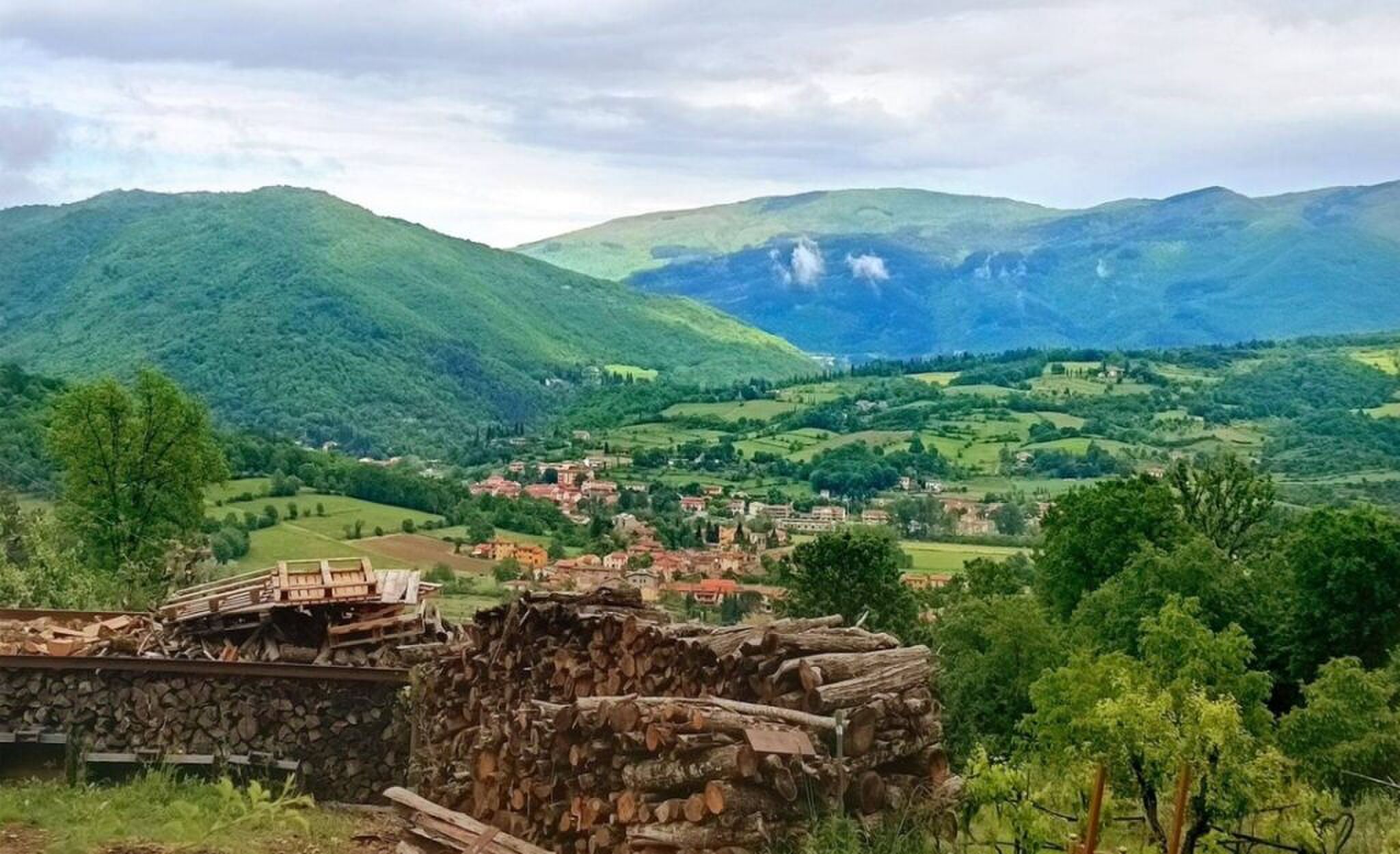 Het uitzicht waar de Italiaanse woning over beschikt.