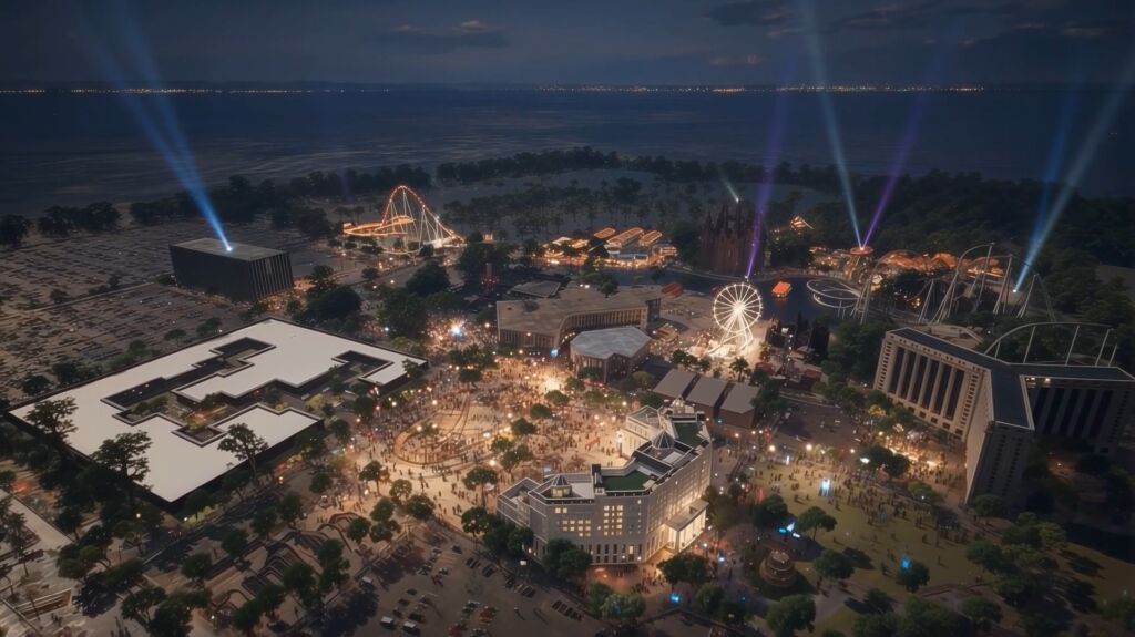 Digitale versie van de het nieuwe pretpark Dracula Land