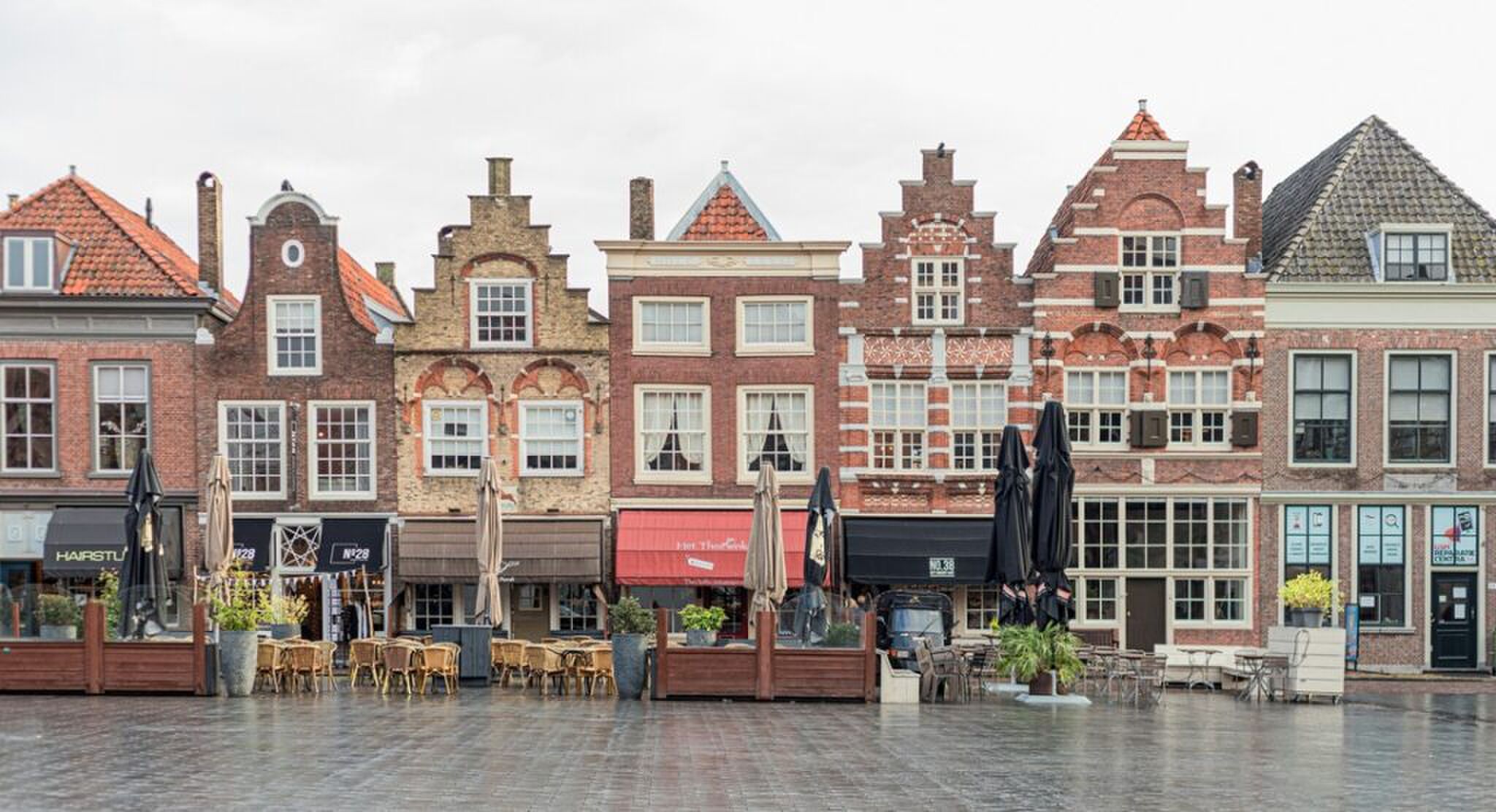 Huizen in Dordrecht, Nederland.