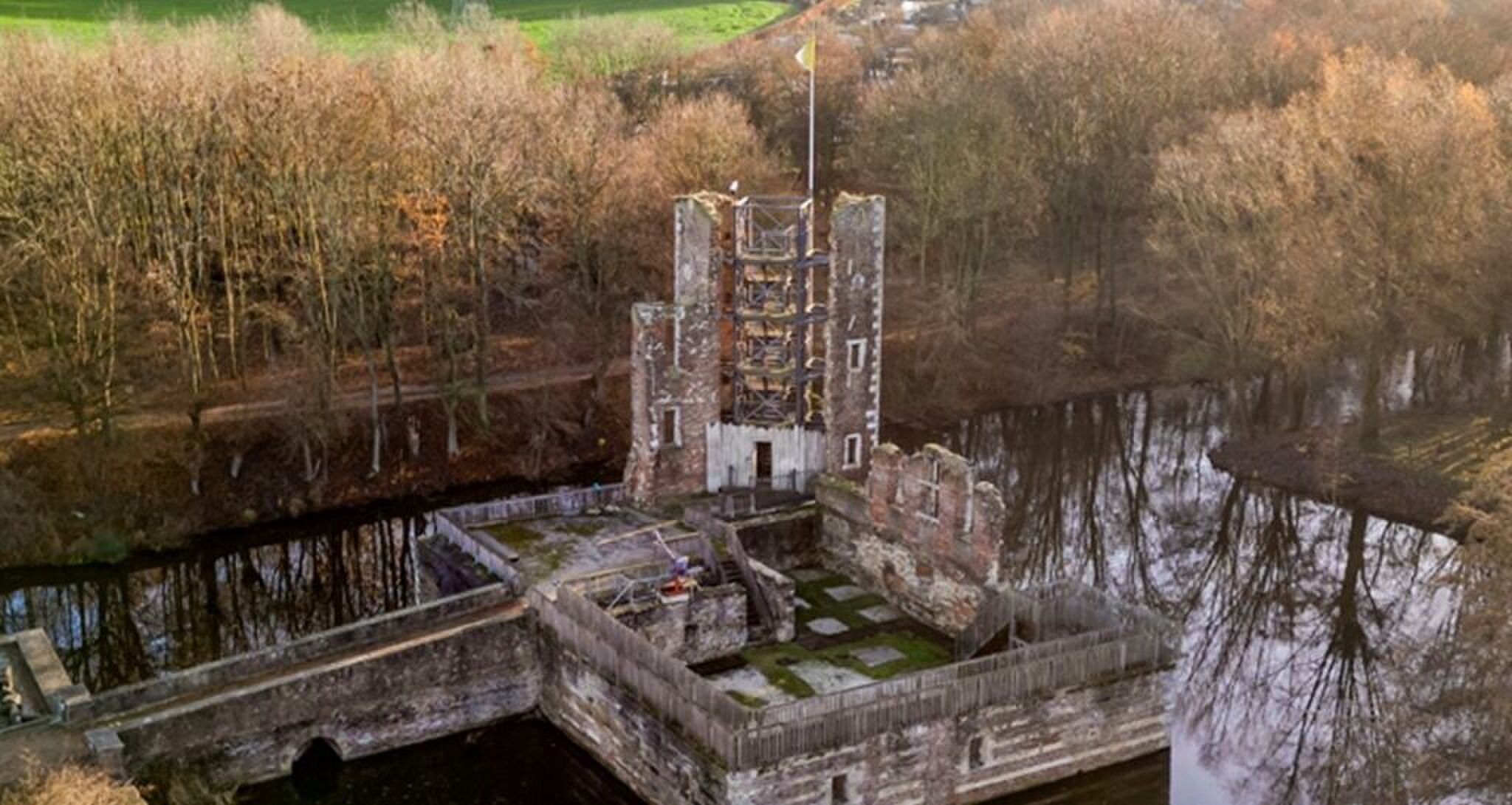Overzicht van het oude kasteel Schaesberg.