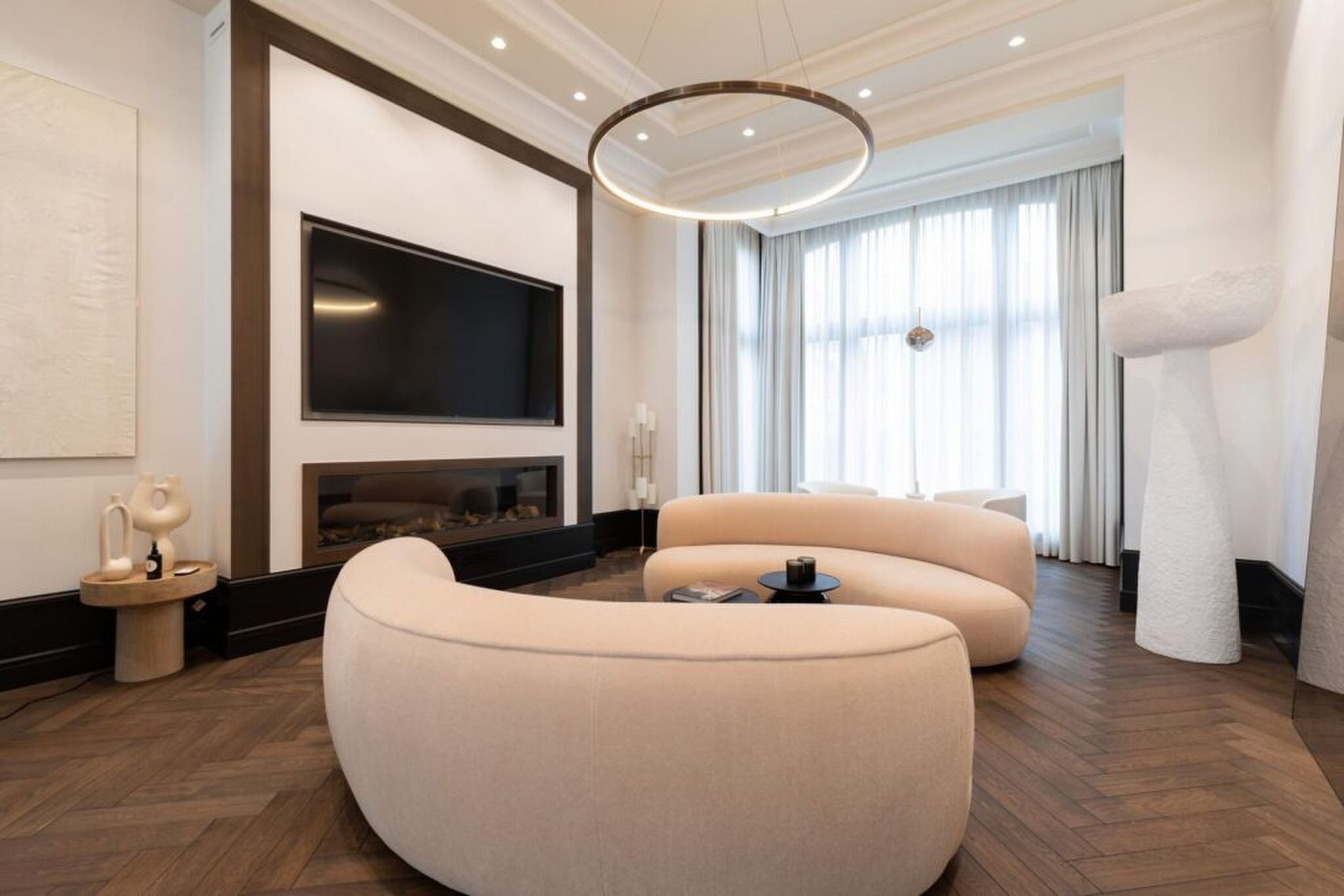 De super-de-luxe woonkamer.