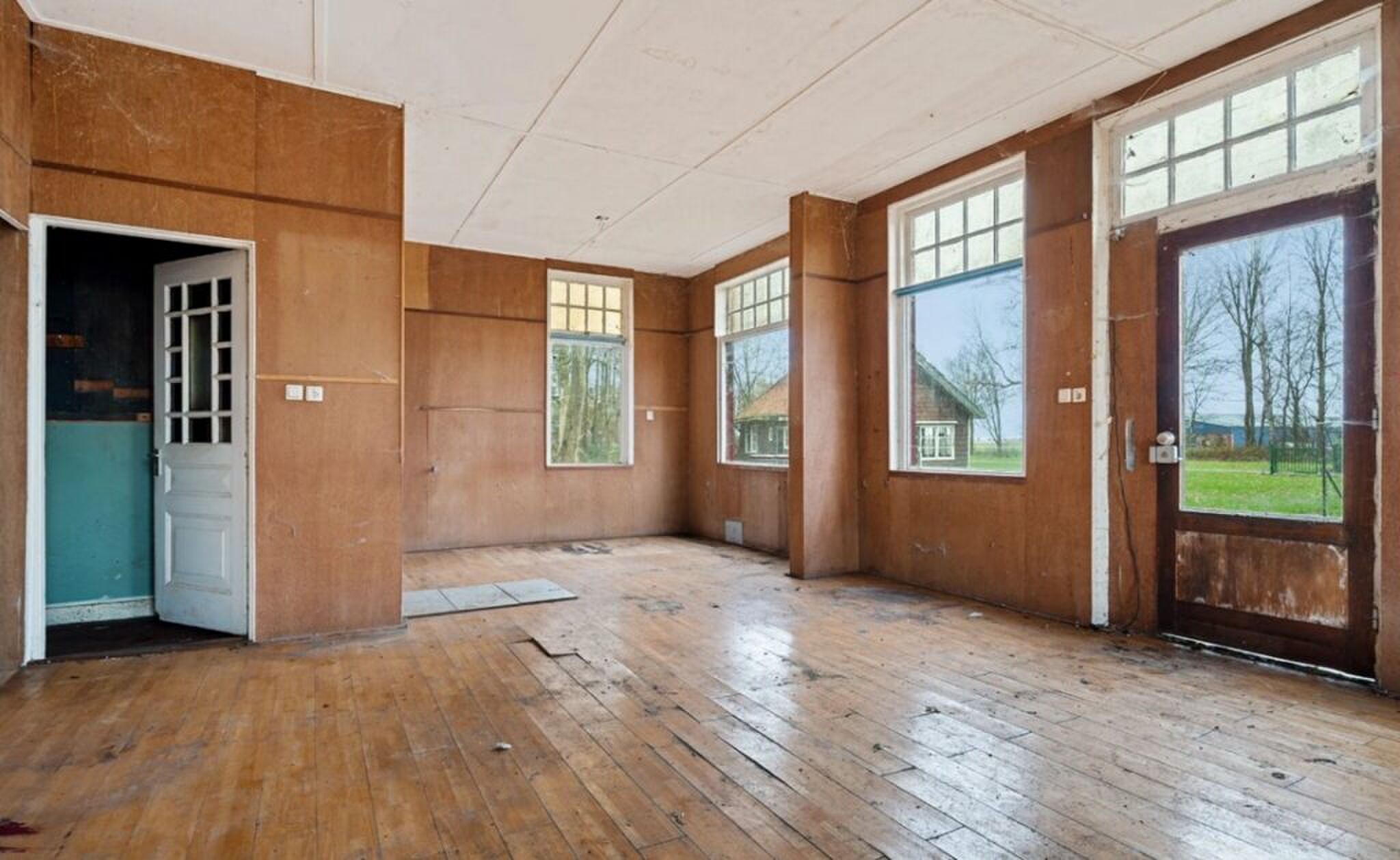 De begane grond van de opknapwoning op Funda.