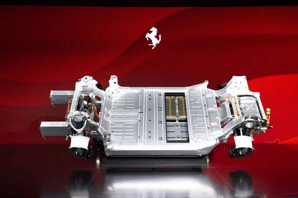 Aandrijving van de Ferrari Elettrica