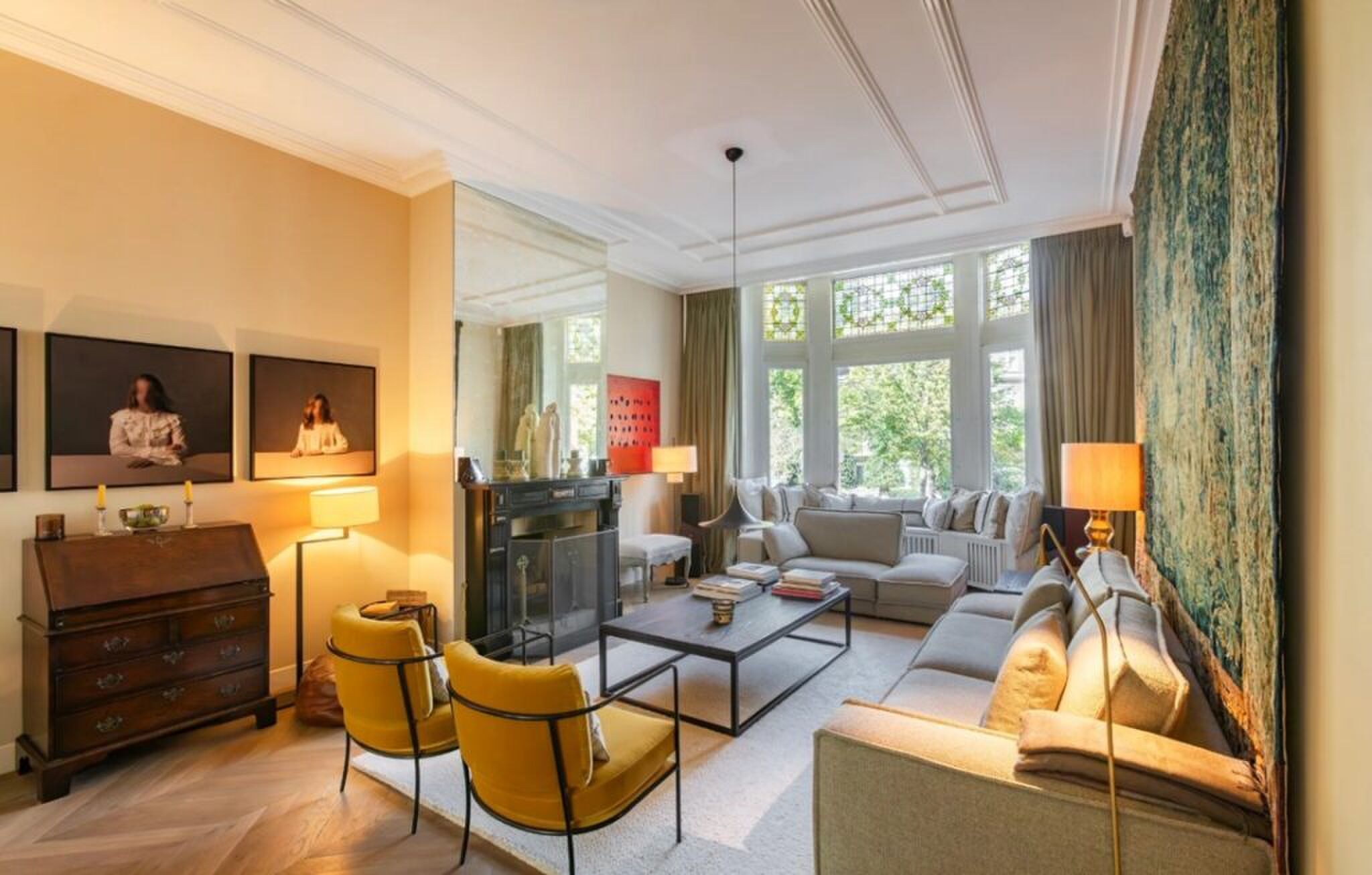 De living van de woning van Prins Maurits.