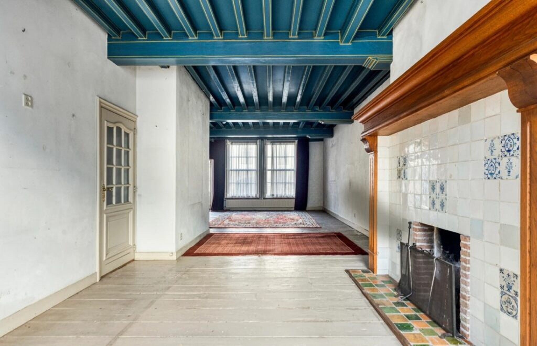 De woonkamer van het voormalige huis van Michiel de Ruyter.