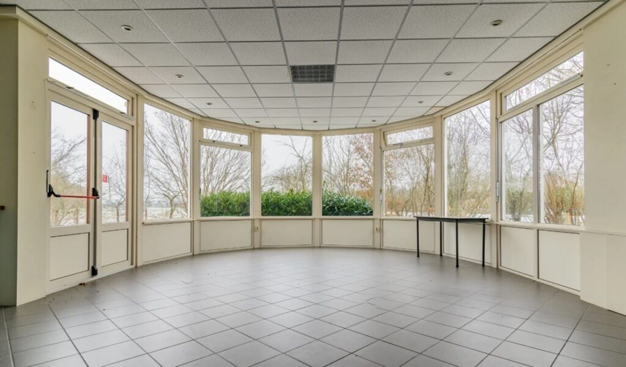 Een van de vertrekken in het voormalige kerkgebouw