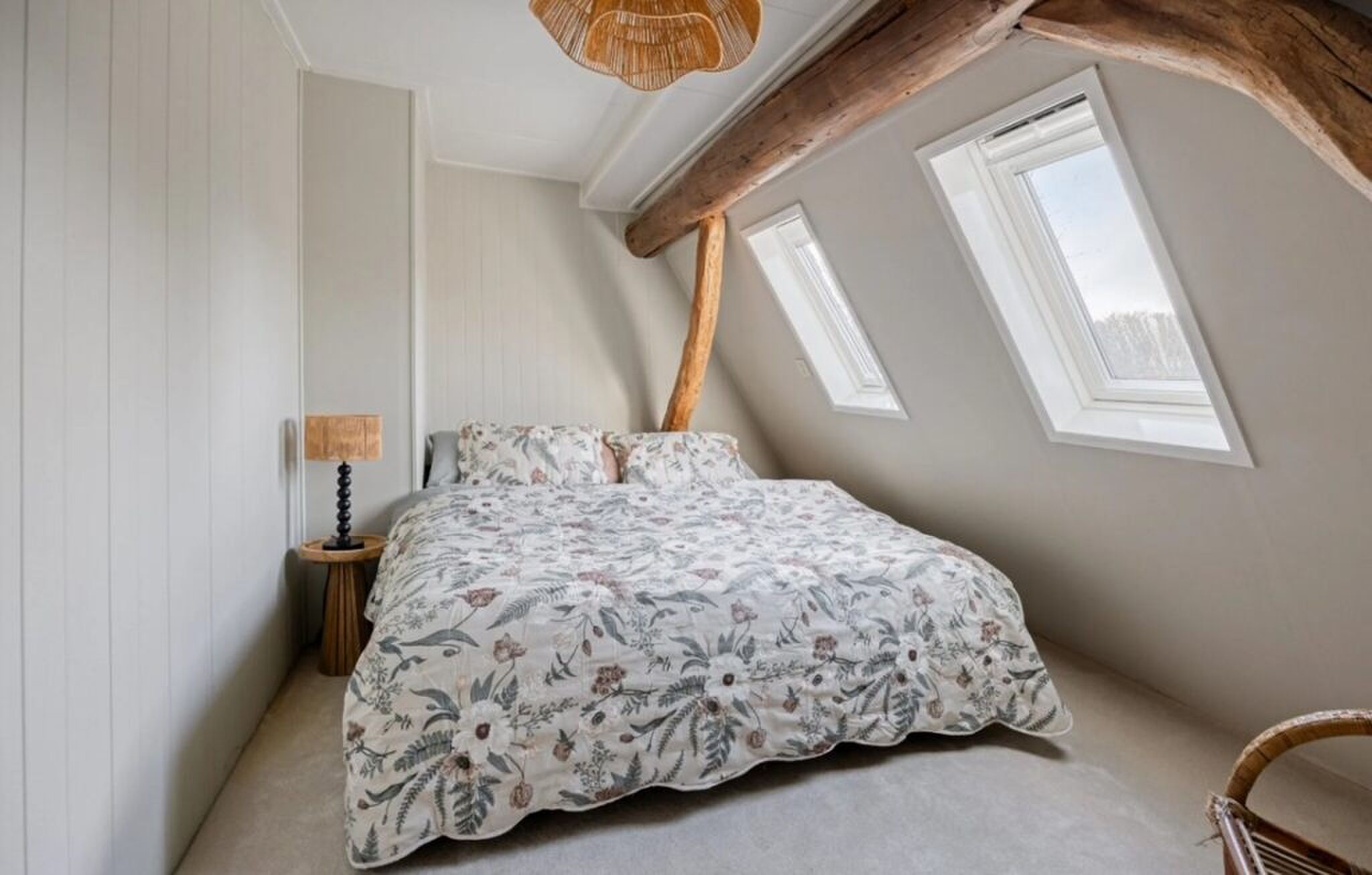 Een van de nette slaapkamers.