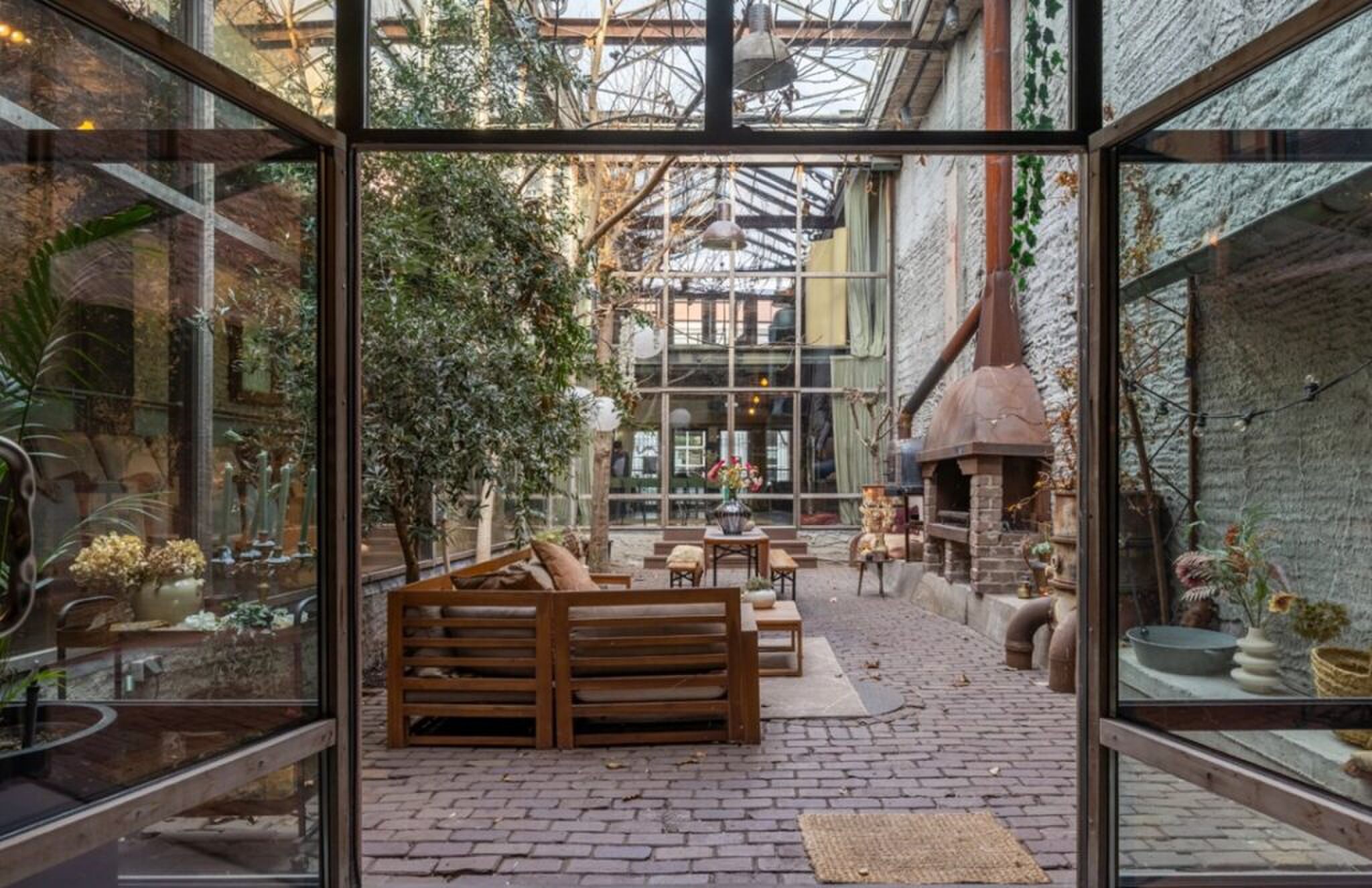 De botanische binnetuin.