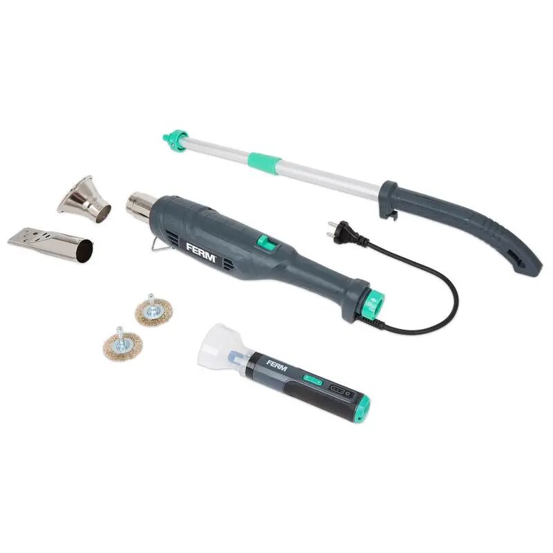 De onkruidbrander met onkruidborstel uit de doos