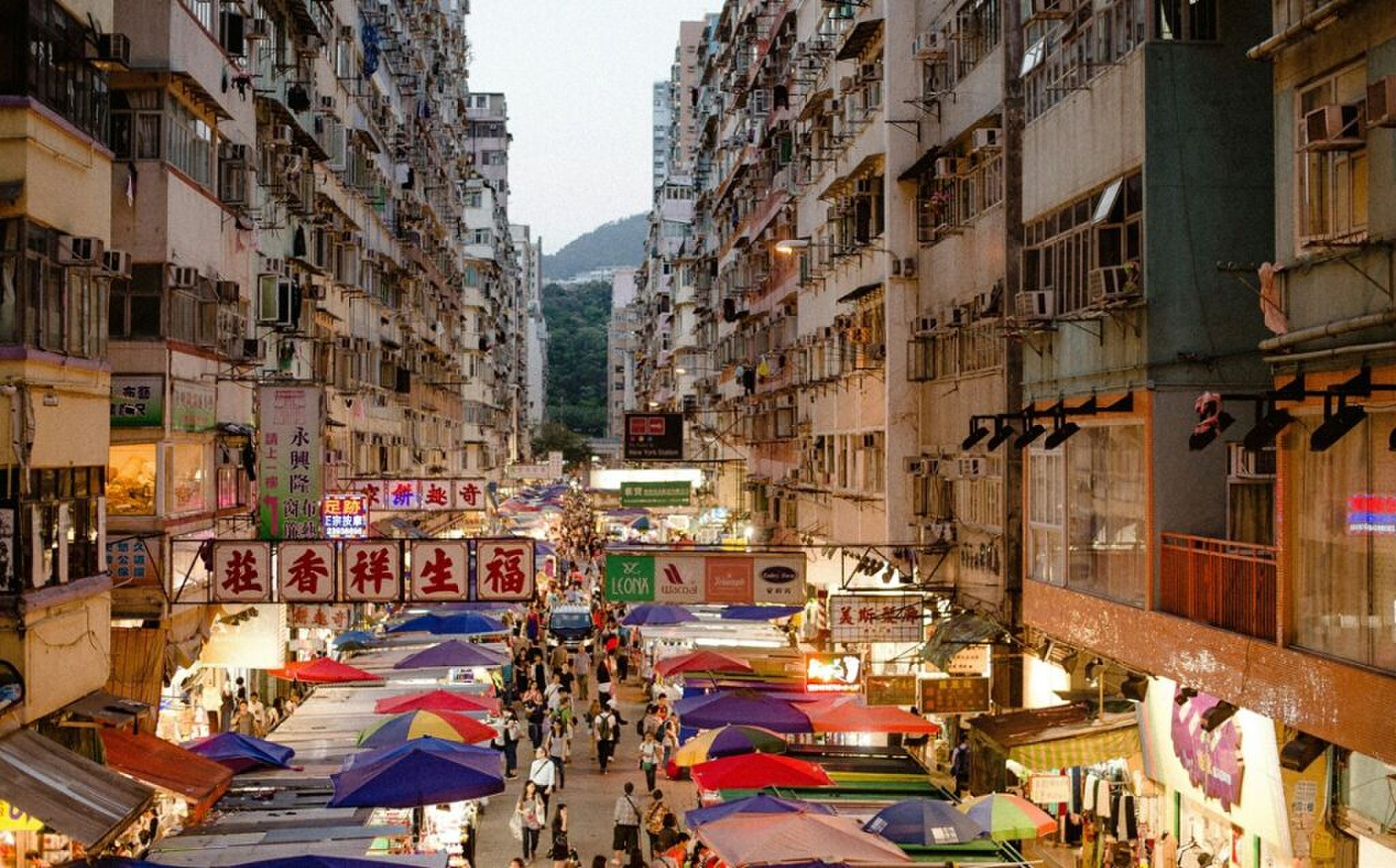 Mong Kok, een van de meest dichtbevolkte steden ter wereld.