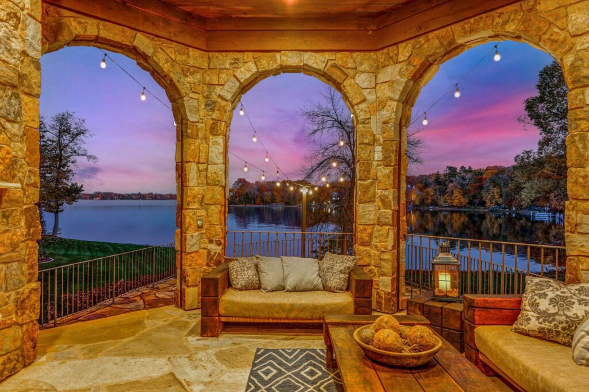 Een van de vertrekken van de villa in de Verenigde Staten.