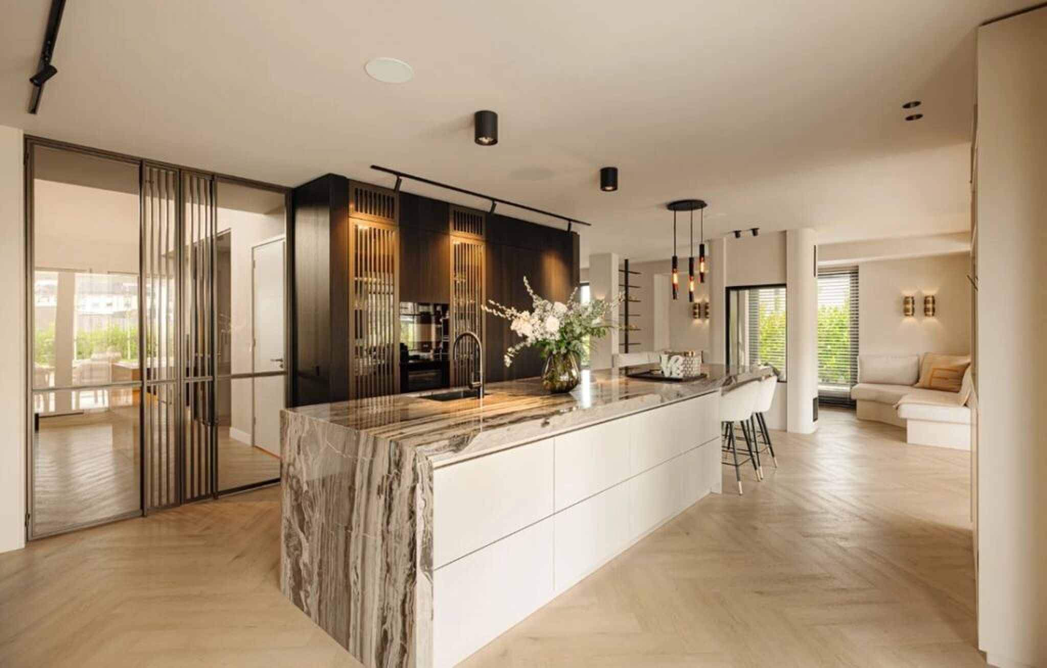 De keuken van de eco-villa in Amstelveen.