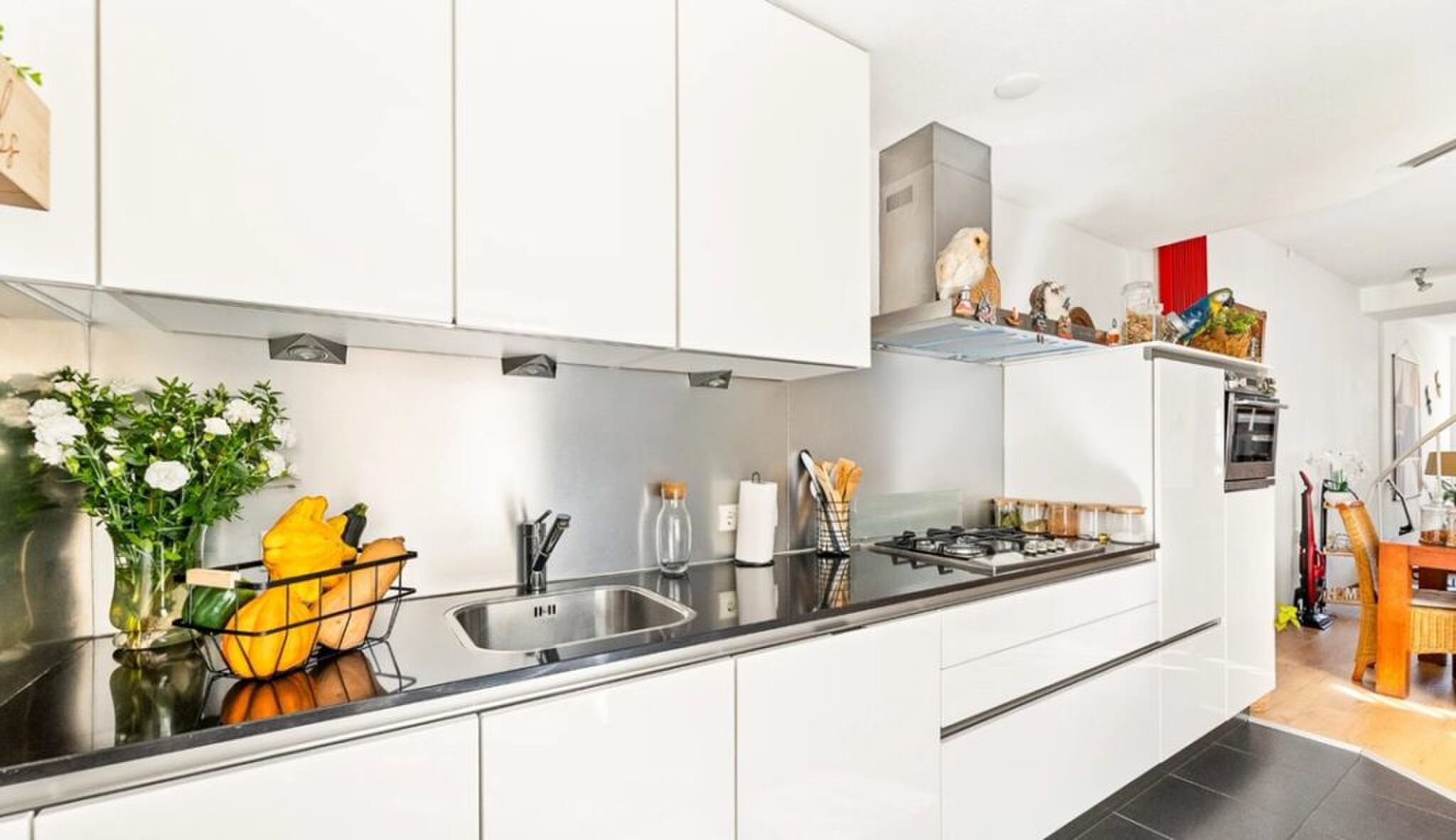 De keuken van het huis in Vlissingen.