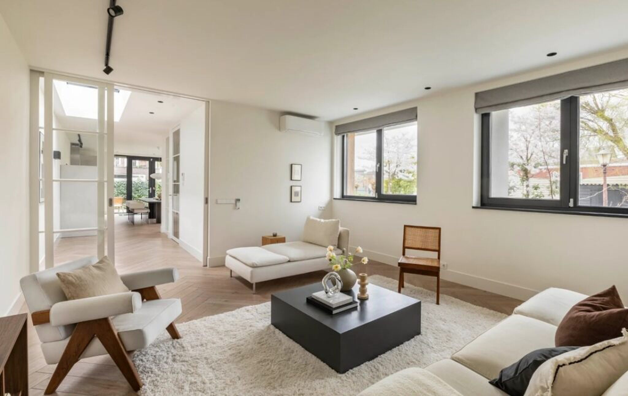 De living van de stadsvilla van Glennis Grace.