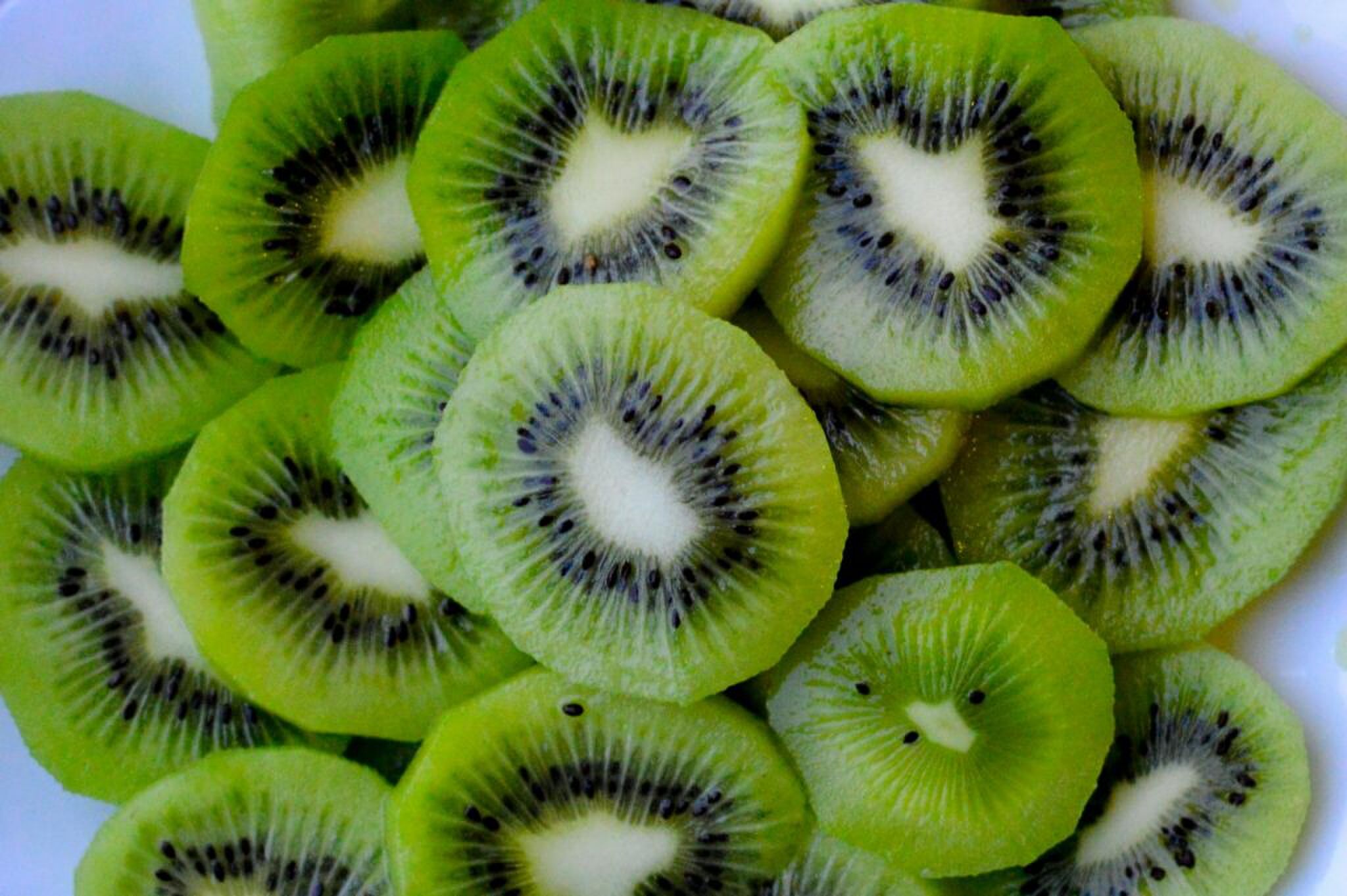 Kiwi in schijfjes gesneden.