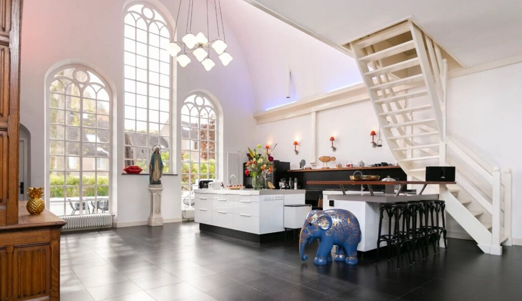 De keuken van de voormalige kerk in Nijmegen.