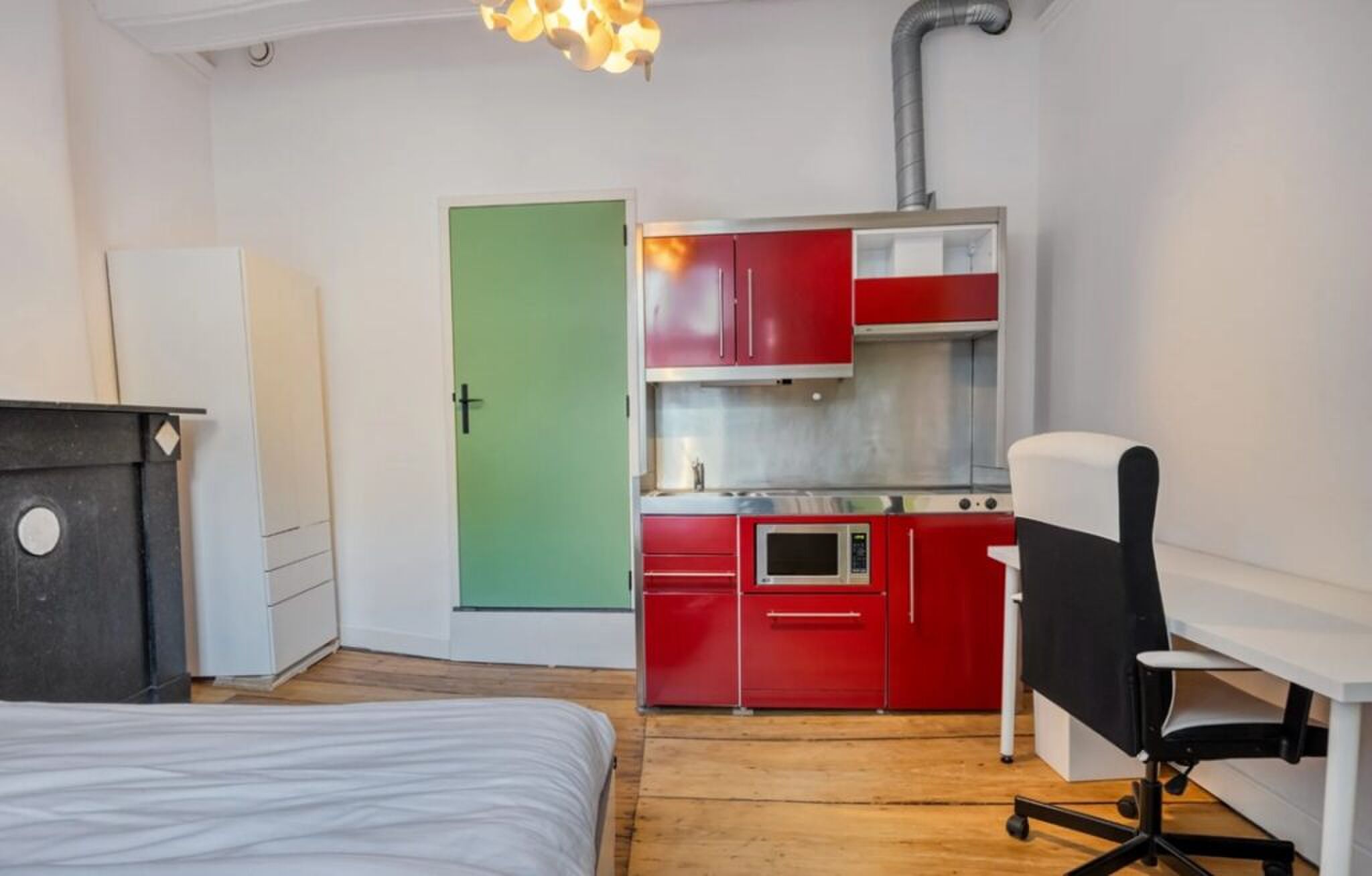 De keuken van het huis in Maastricht.