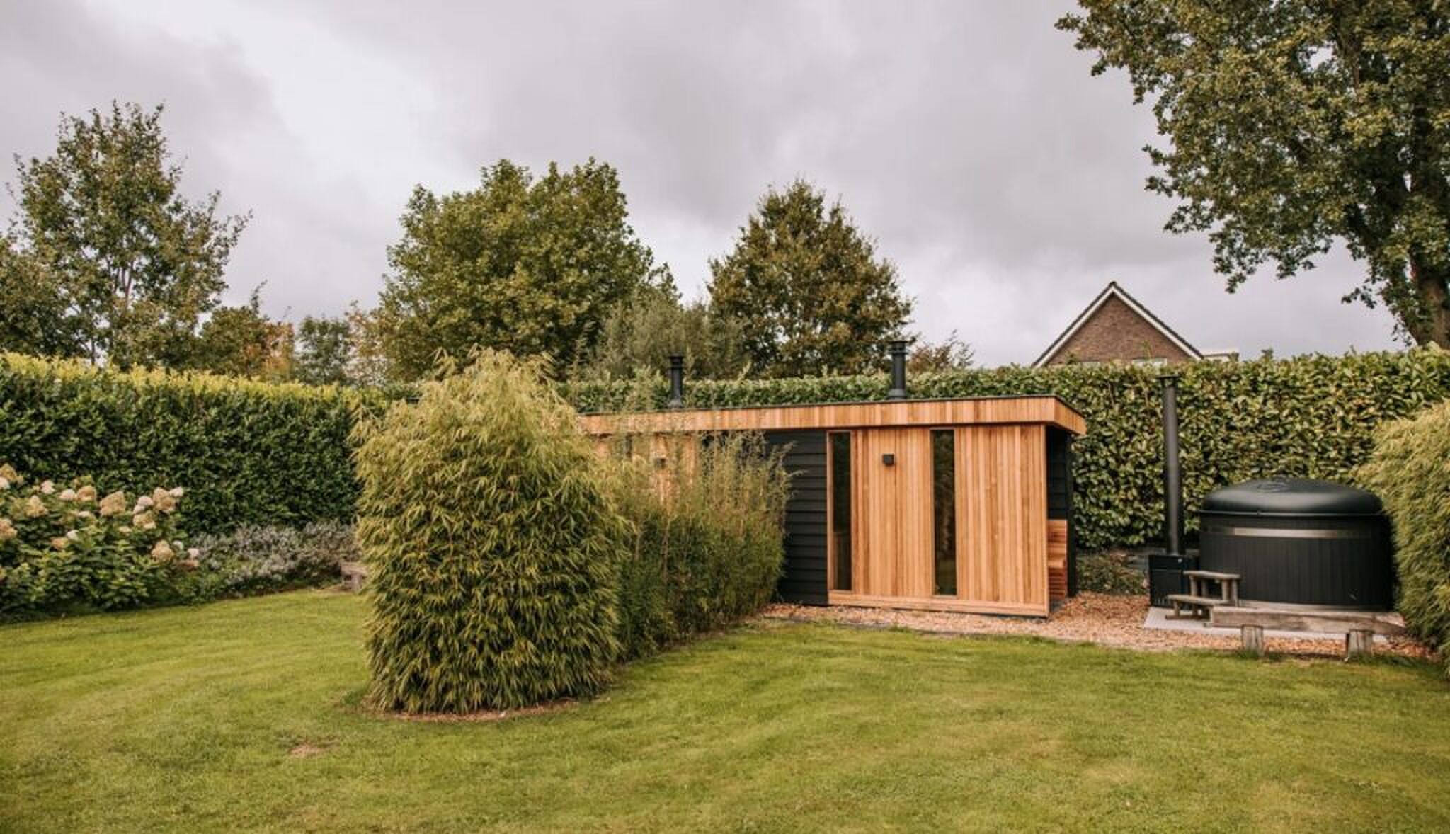 De indrukwekkende wellness-tuin.
