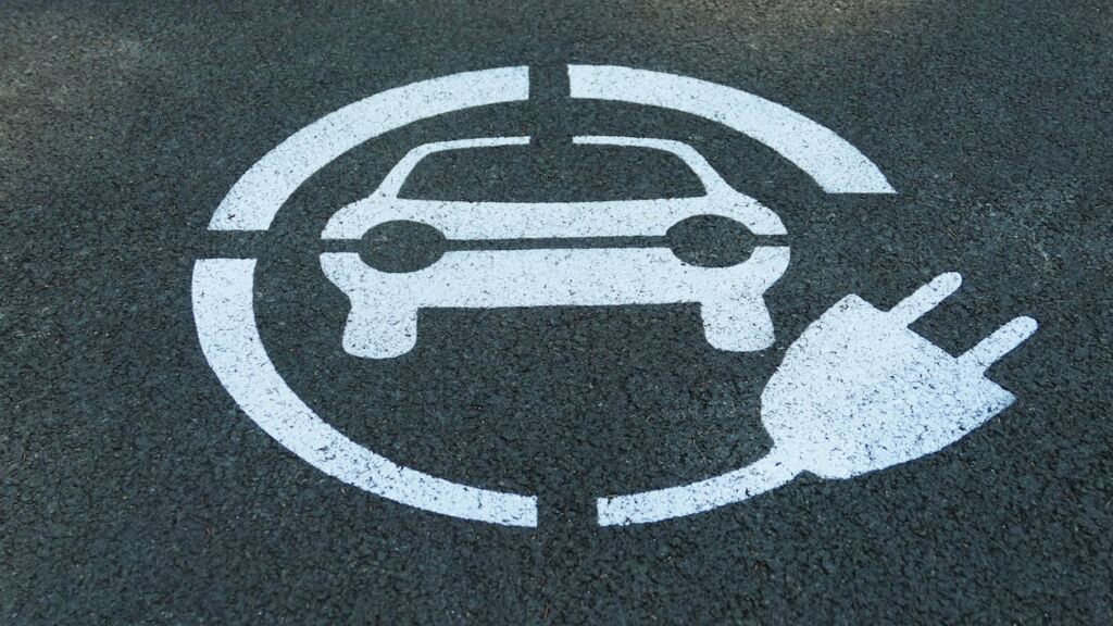 een vak voor elektrische auto's