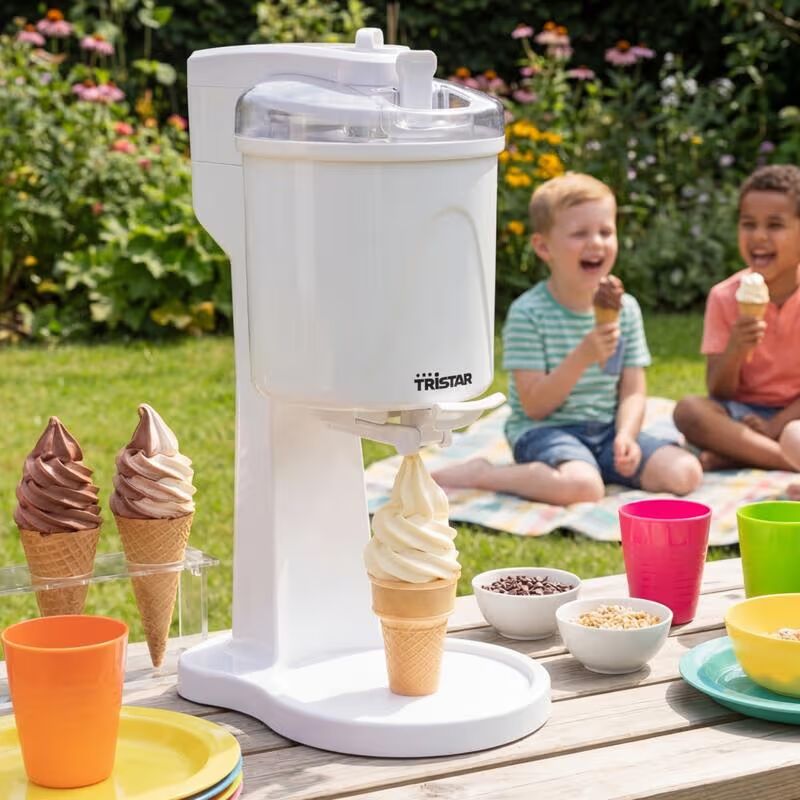 Kinderen genieten van het softijs 