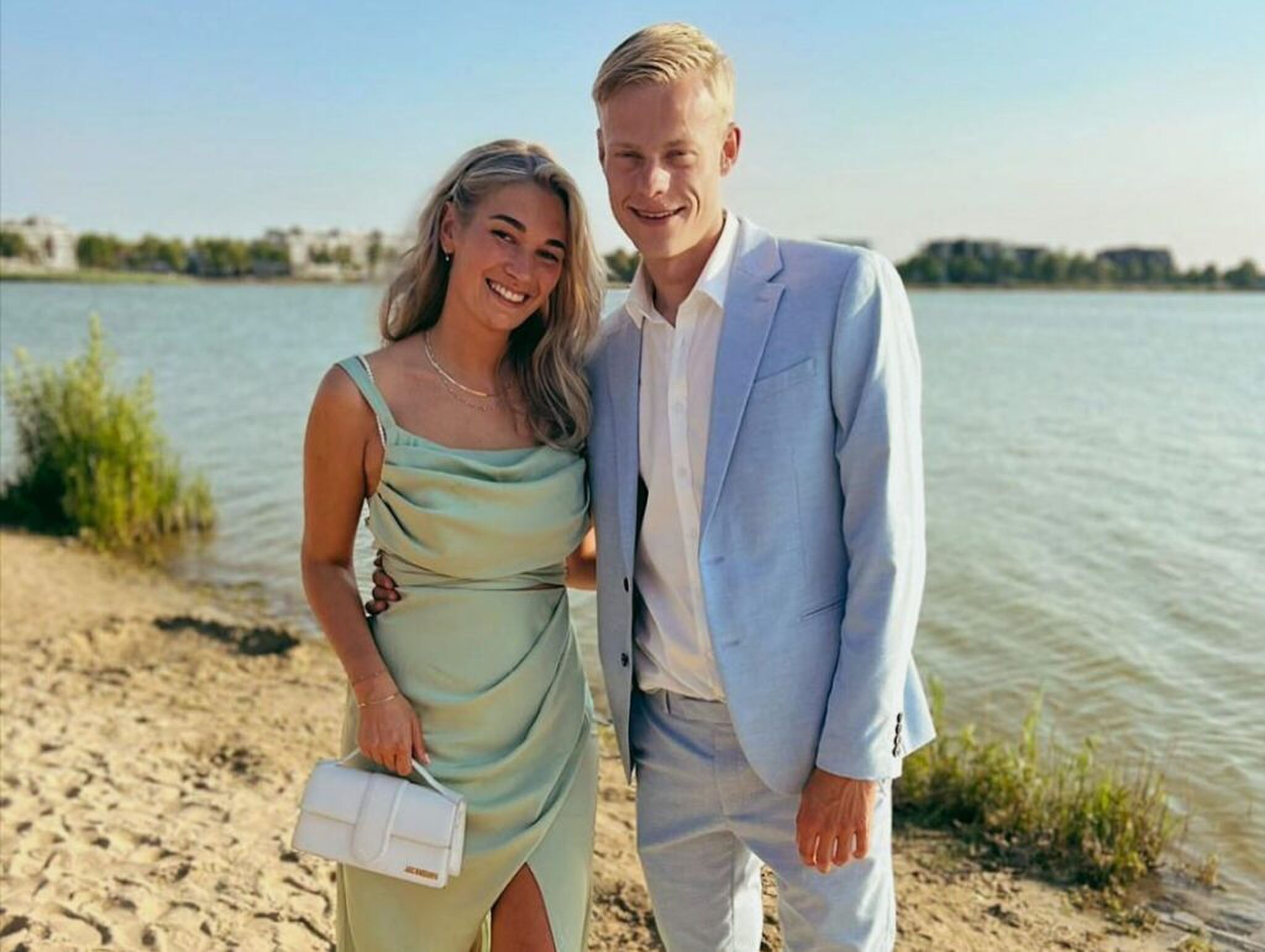 Jan Paul van Hecke op de foto met zijn vrouw Sofie Roelse