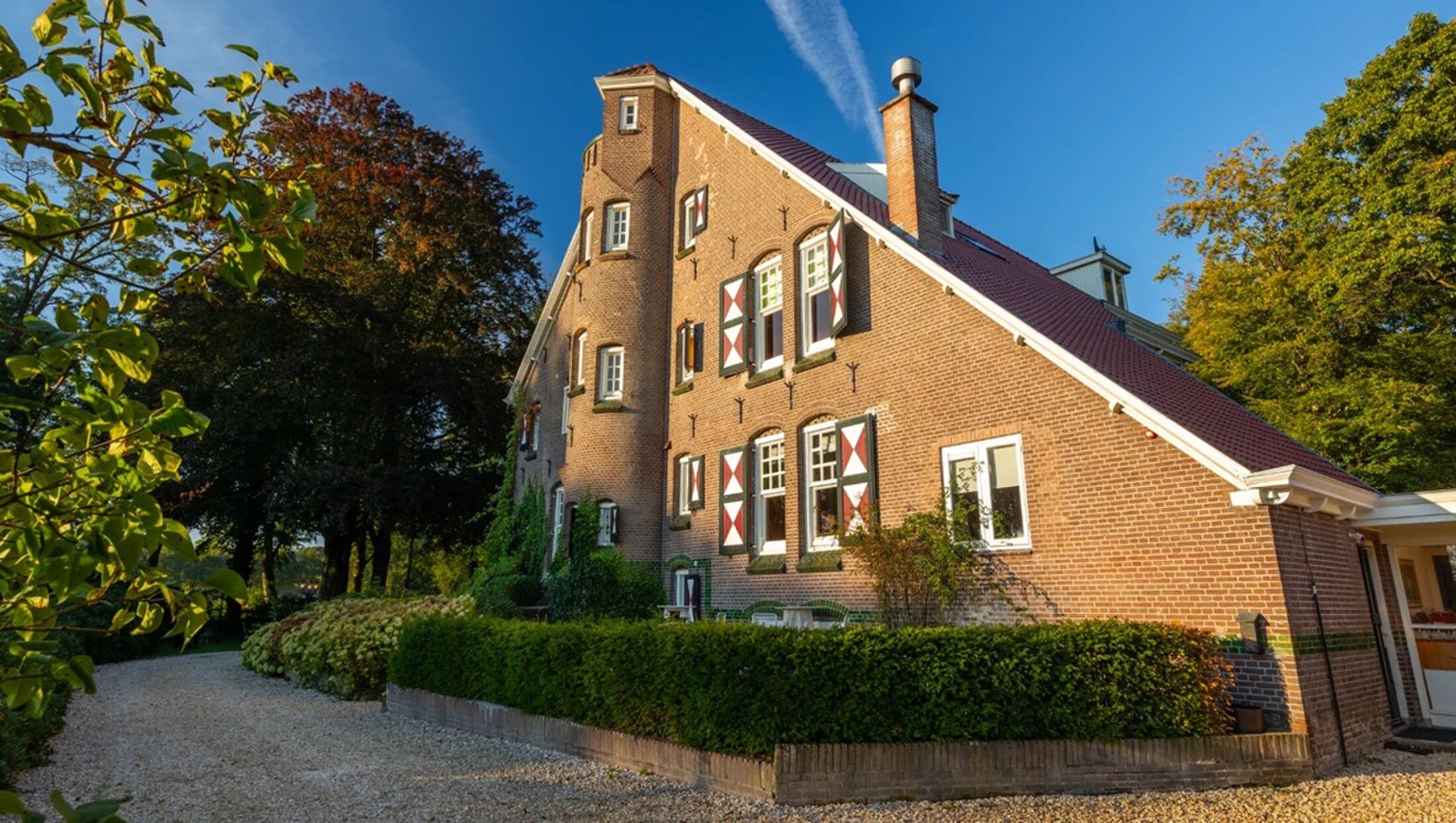 De achterzijde van Villa Rozenhof.