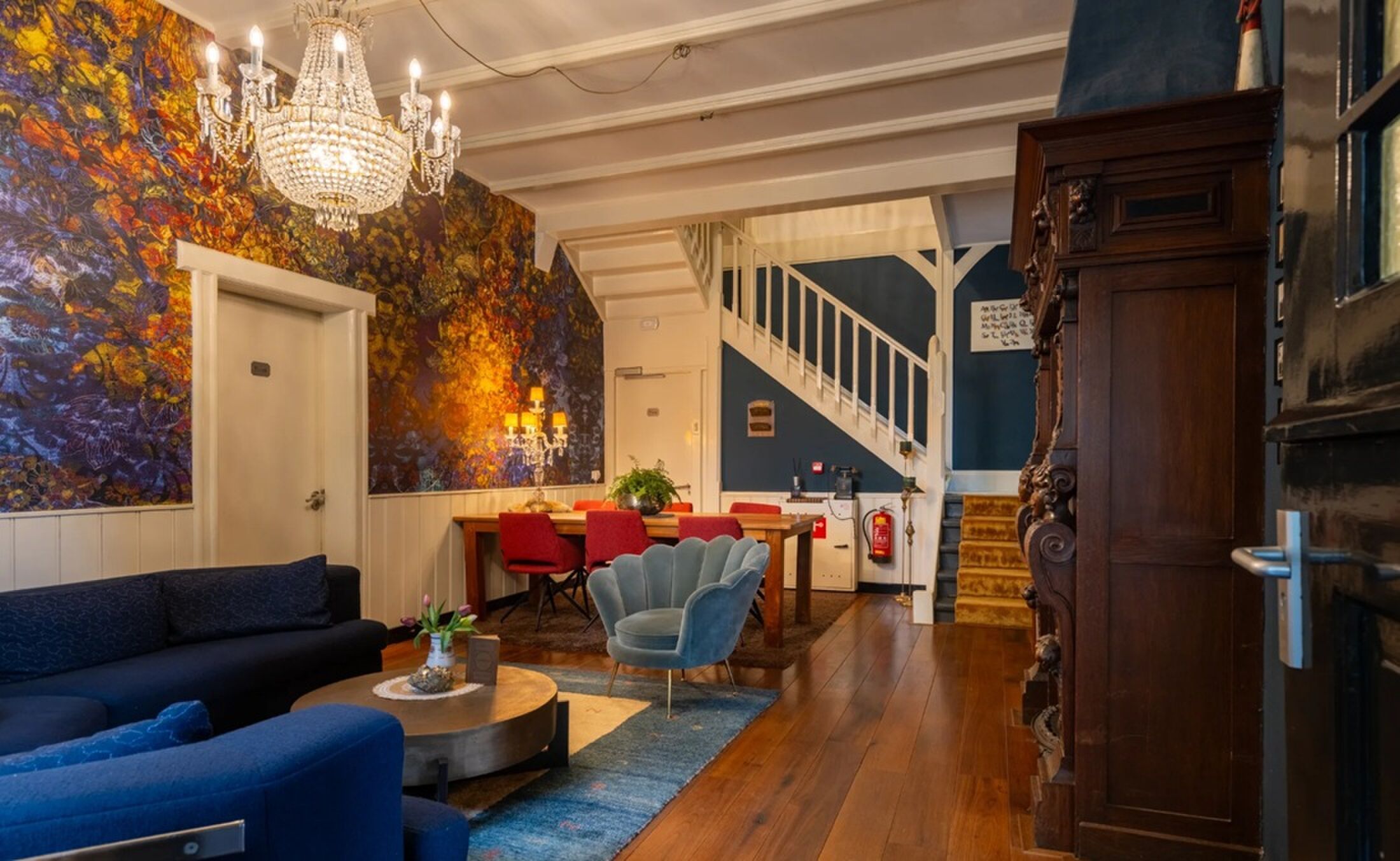De living van Villa Rozenhof.