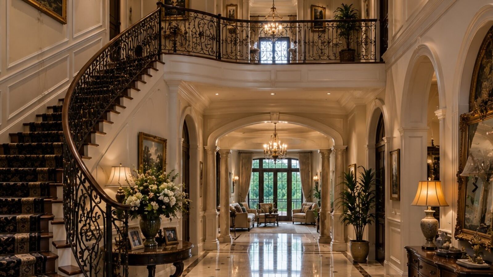De entree in de villa