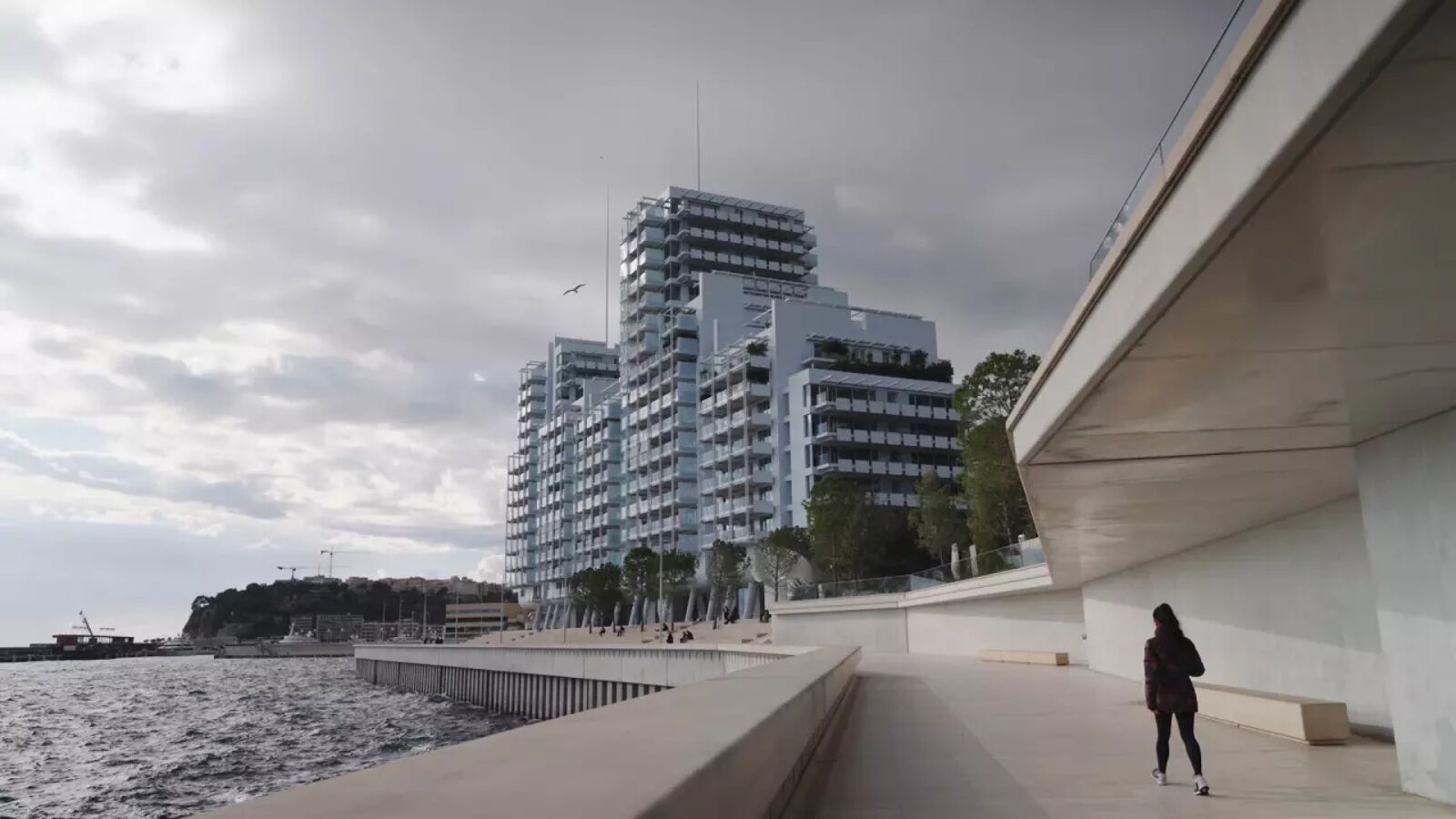 Een appartementengebouw aan het water (het nieuwe huis van Max Verstappen)