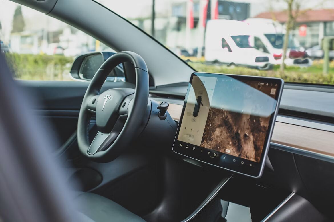 De binnenkant van een Tesla