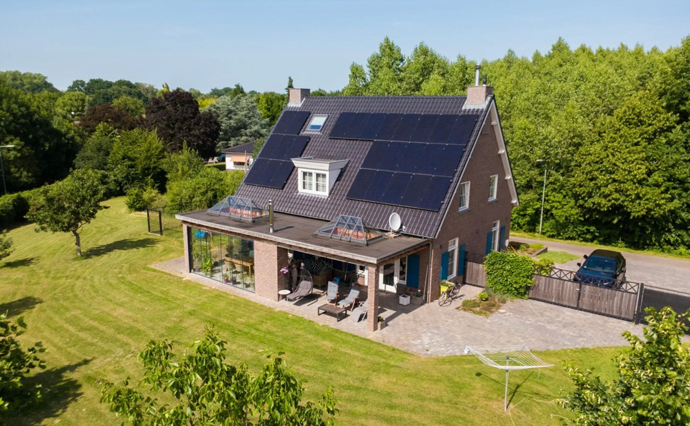 De woning op het kampeerterrein.