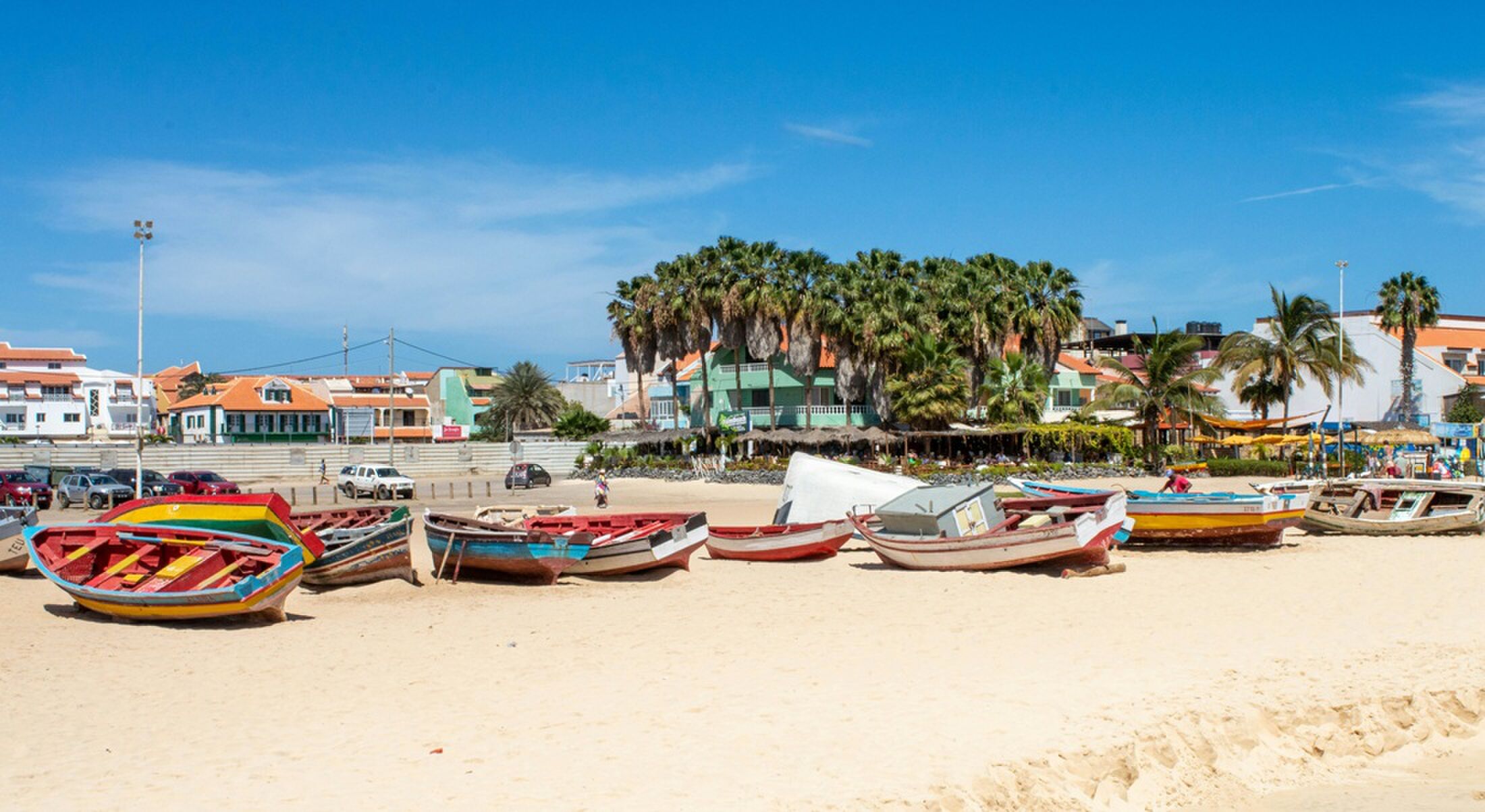 Een strand van Kaapverdië.