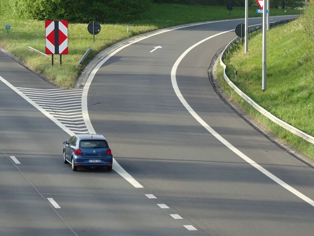Nog een Belgische weg richting Brussel.